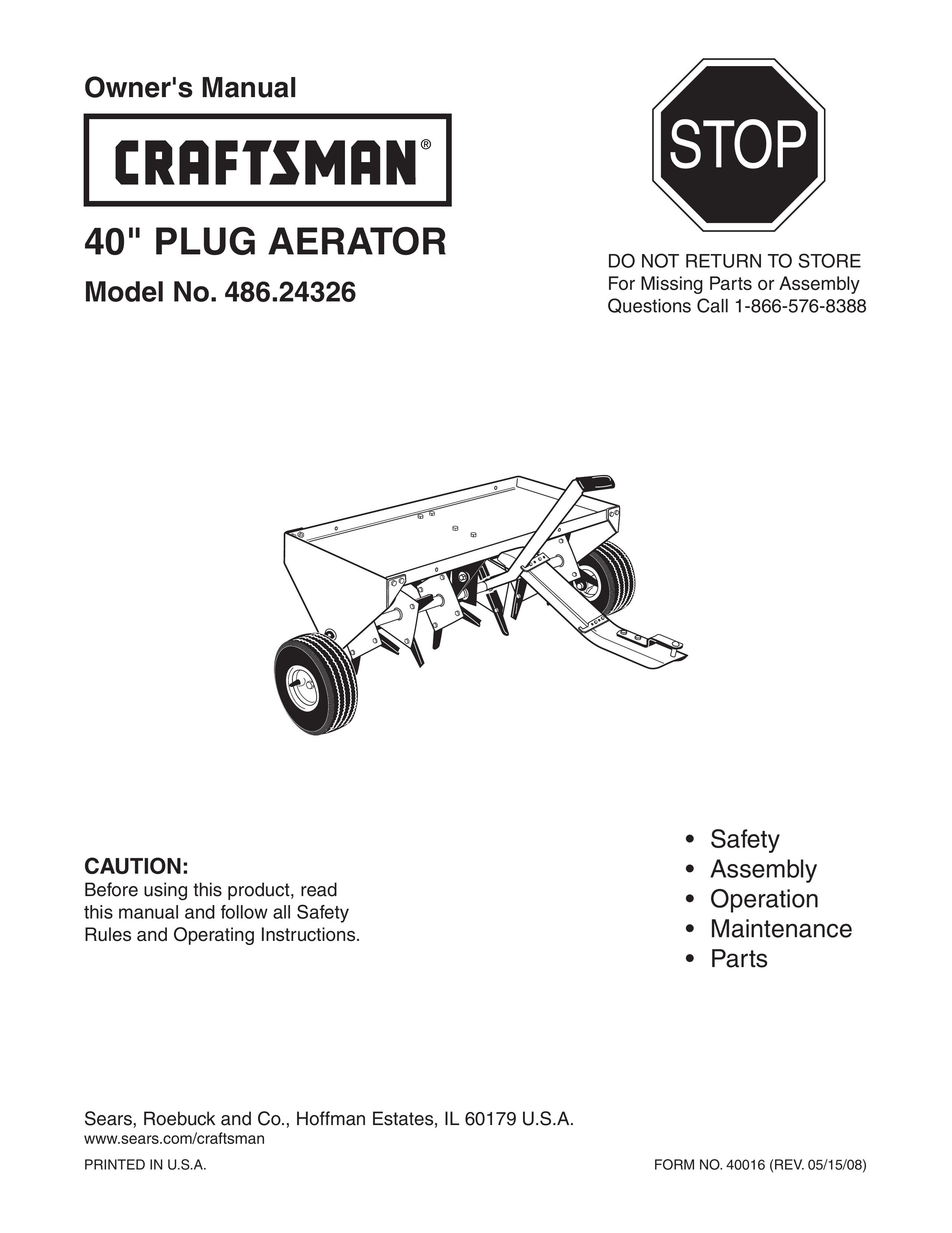 Craftsman 486.24326 Lawn Aerator User Manual