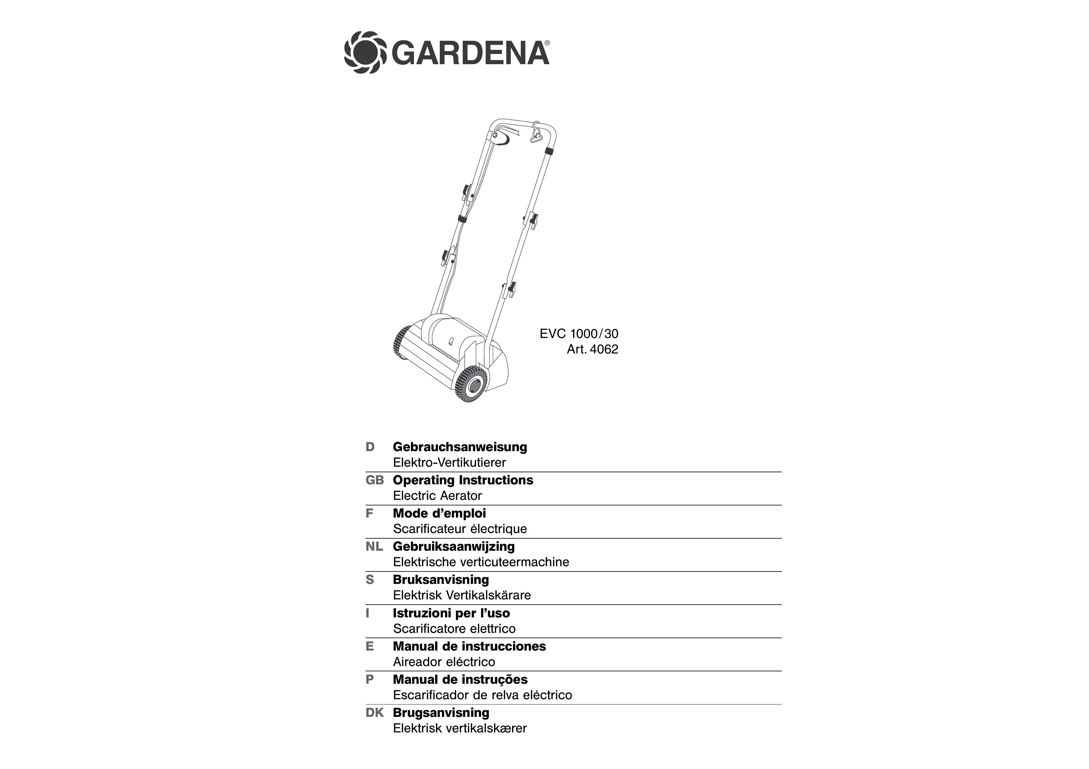 Gardena EVC 1000/30 Lawn Aerator User Manual
