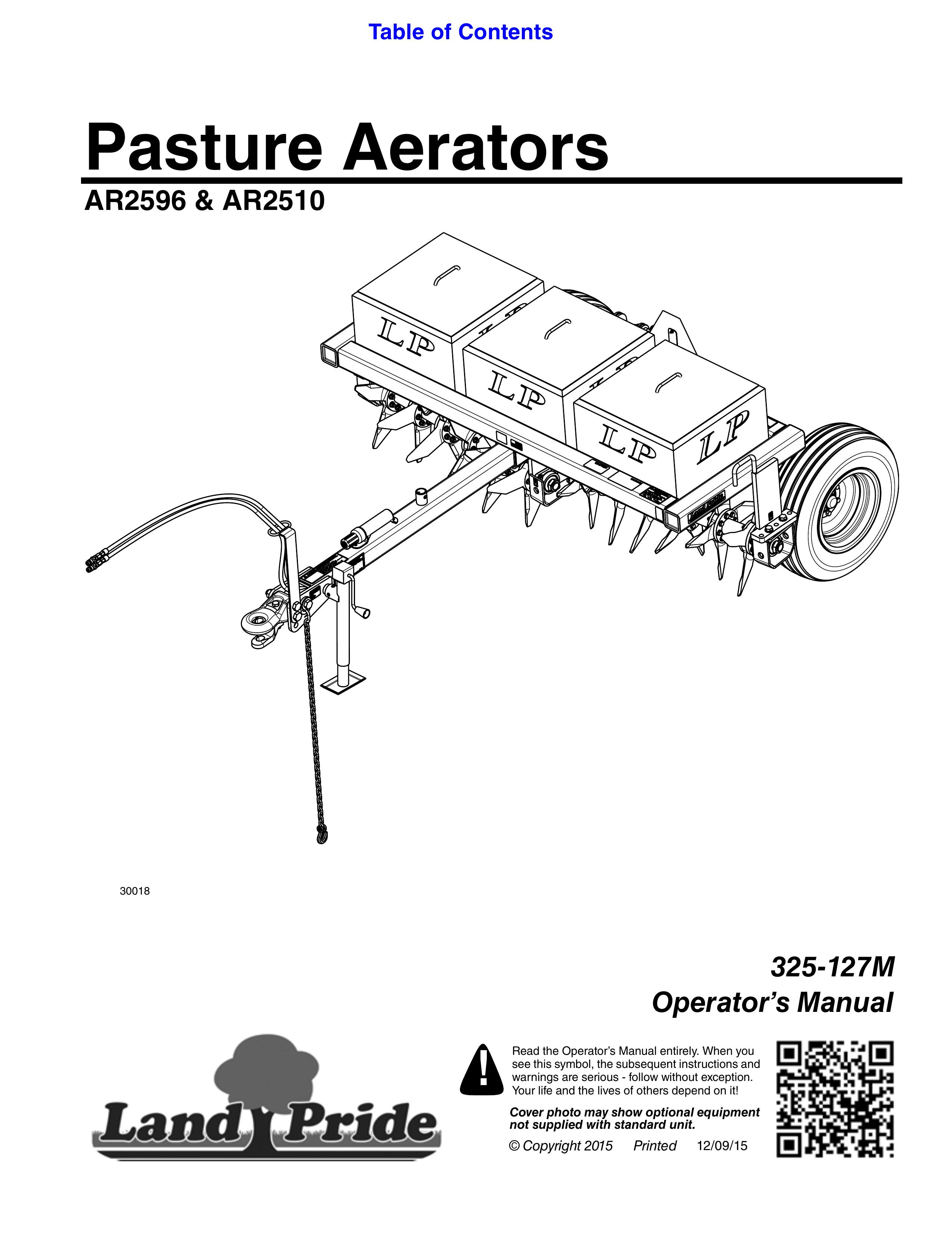 Land Pride AR2596 Lawn Aerator User Manual