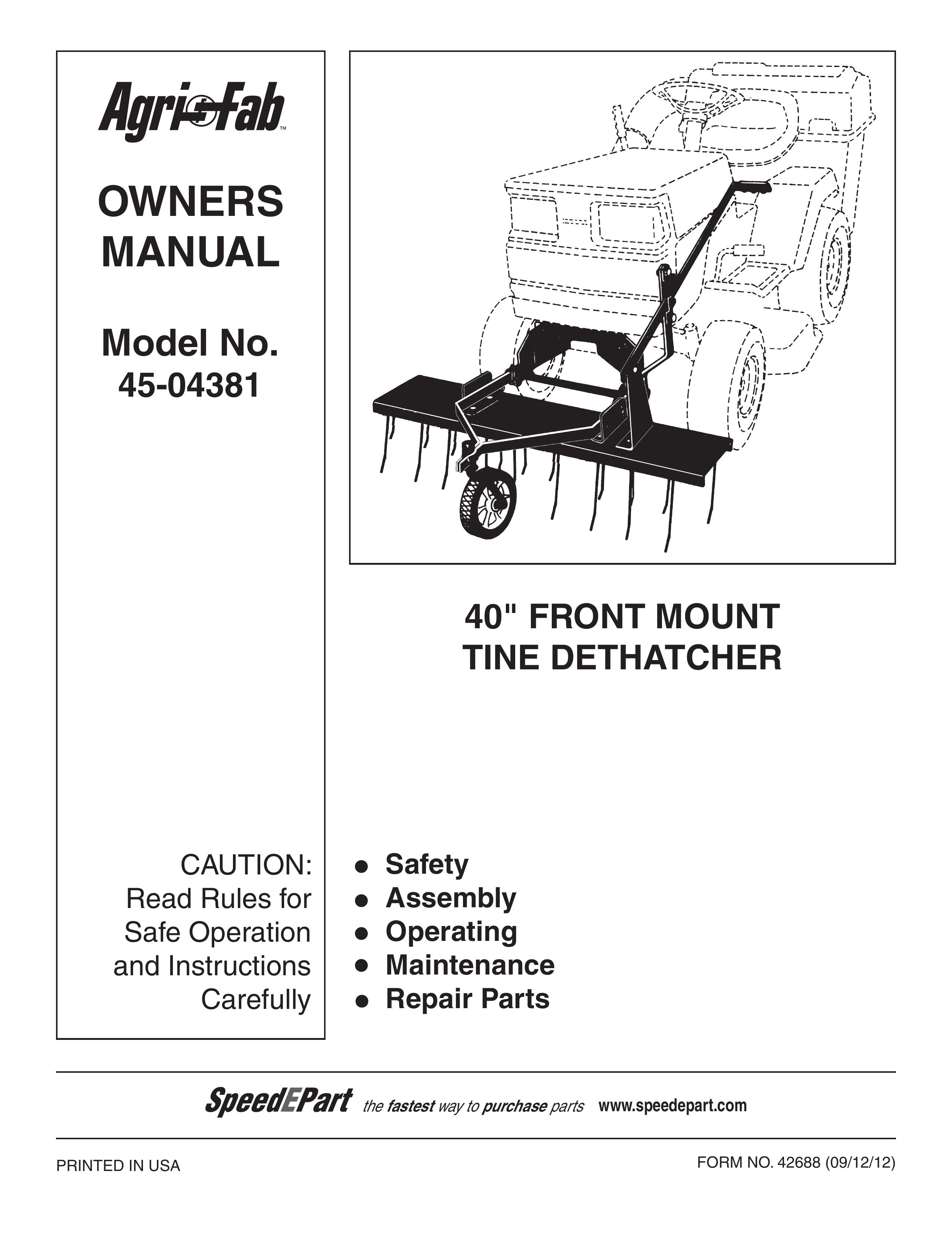 Sears 45-04381 Lawn Aerator User Manual