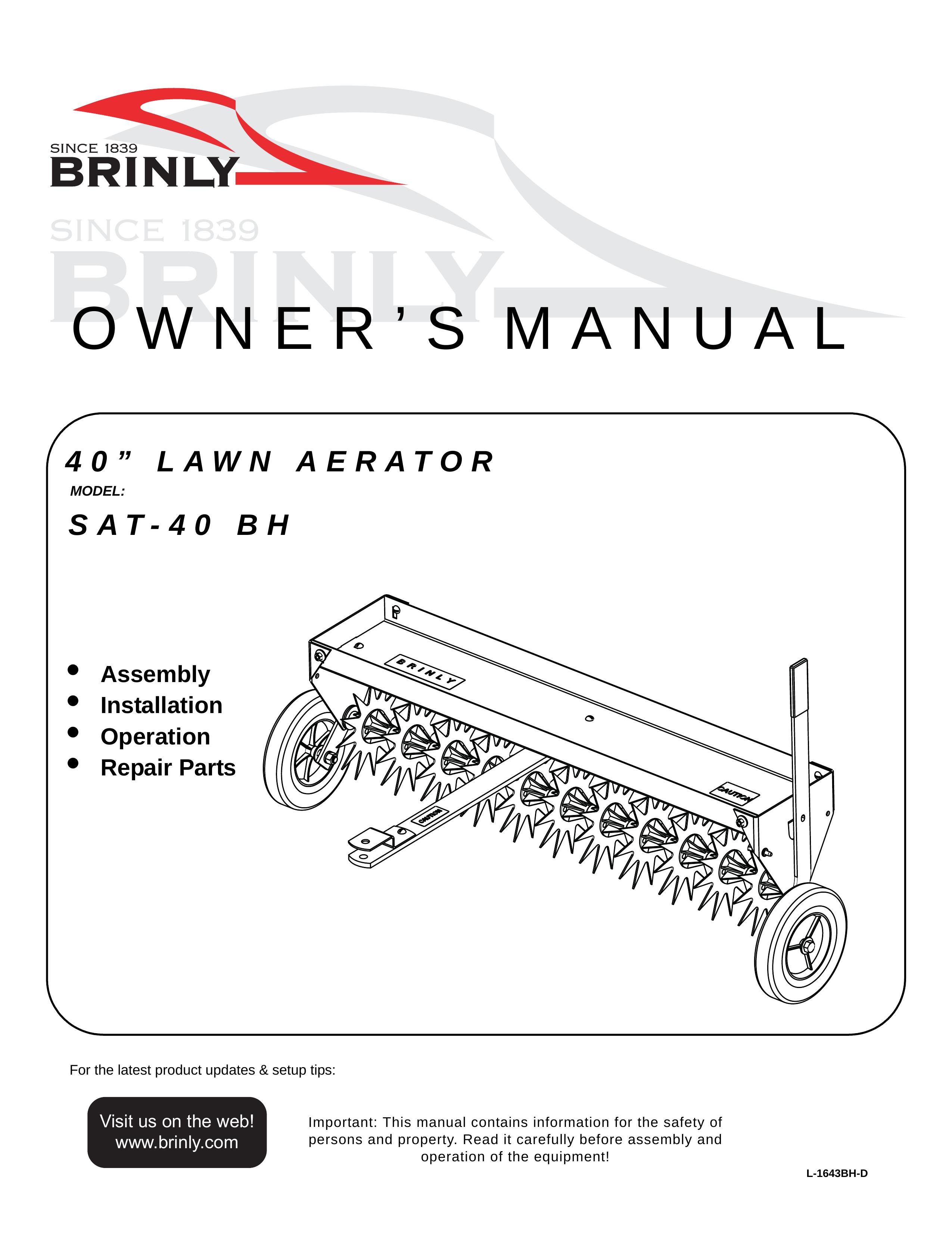 Sears S A T - 4 0 B H Lawn Aerator User Manual