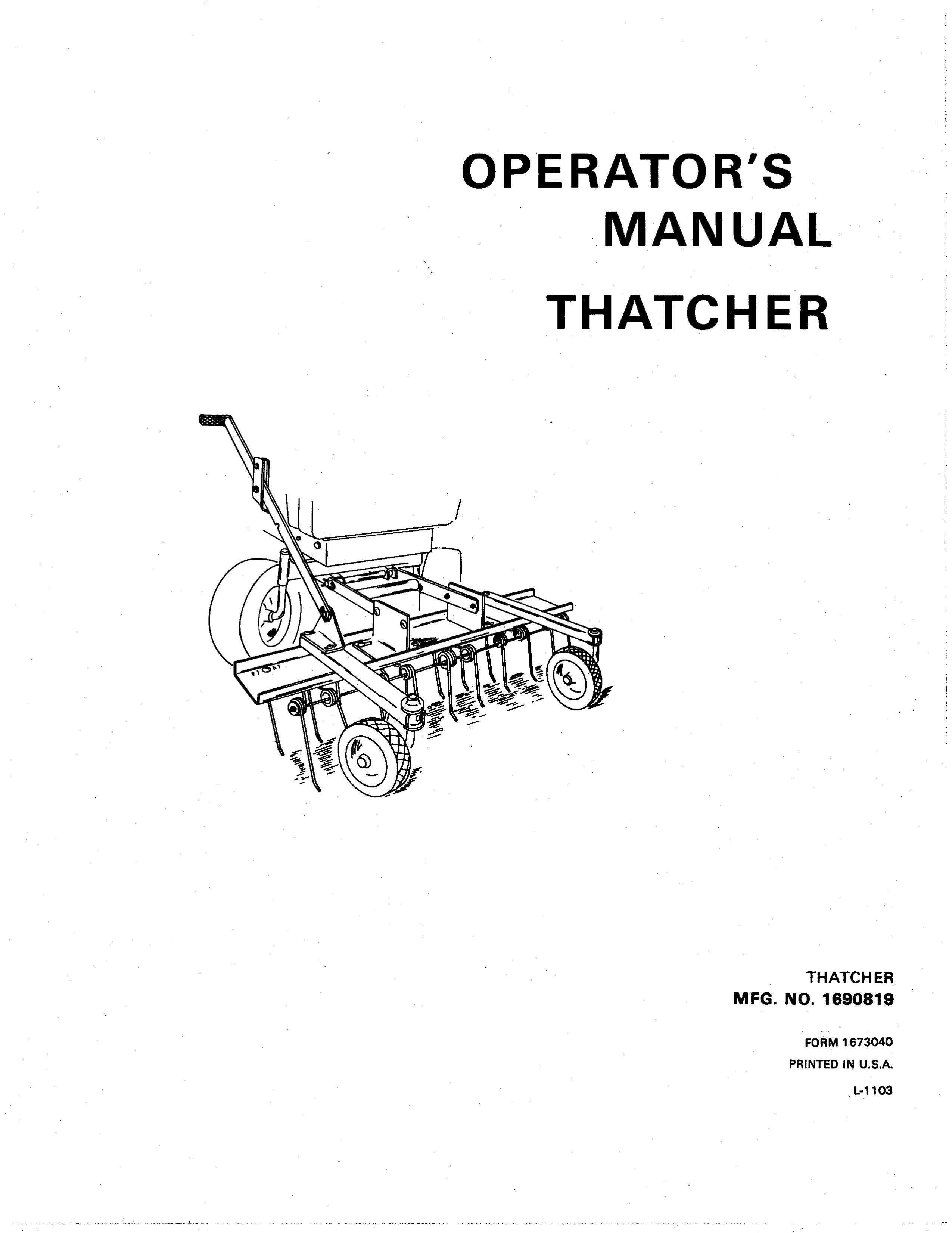 Snapper 1690819 Lawn Aerator User Manual