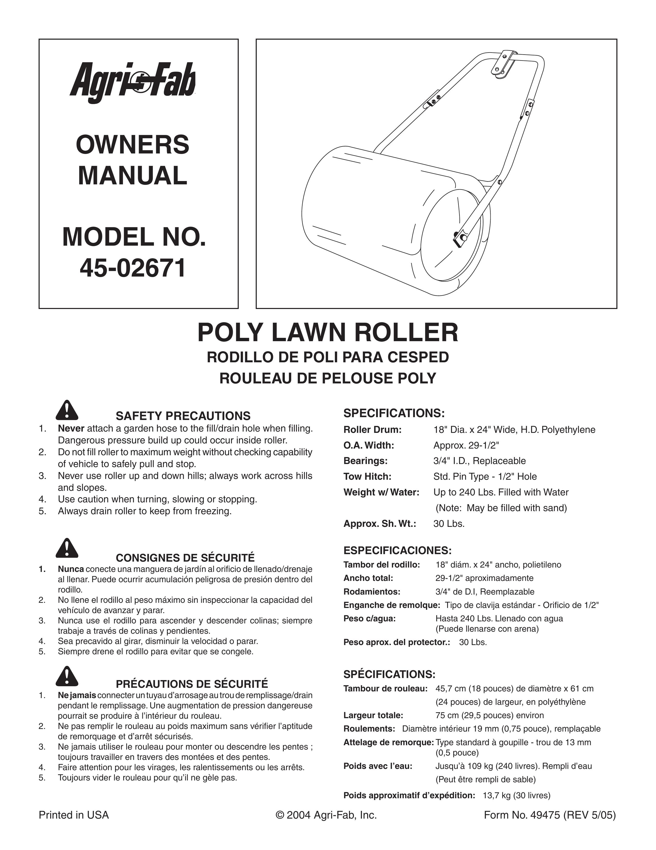 Agri-Fab 45-02671 Lawn Mower User Manual