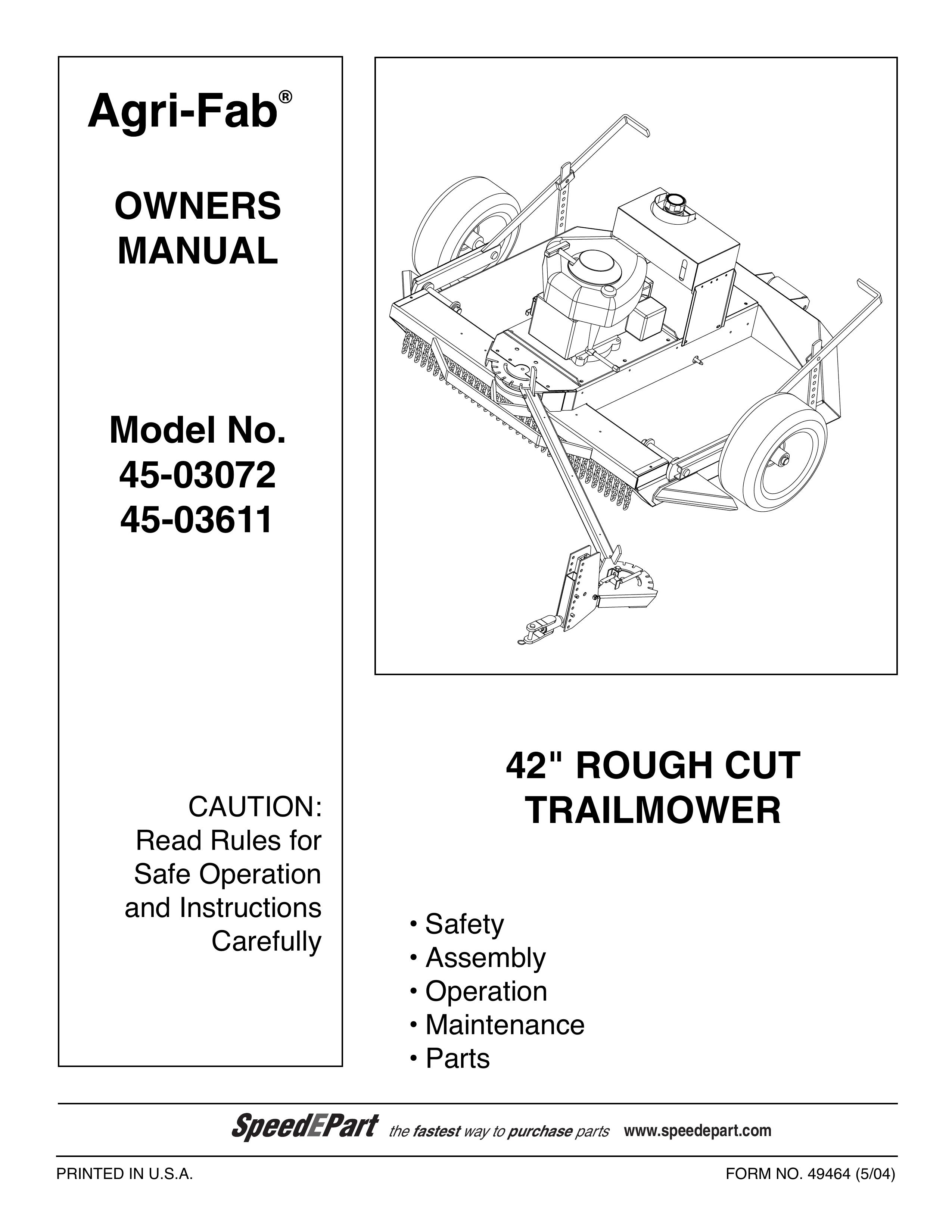 Agri-Fab 45-03071 Lawn Mower User Manual