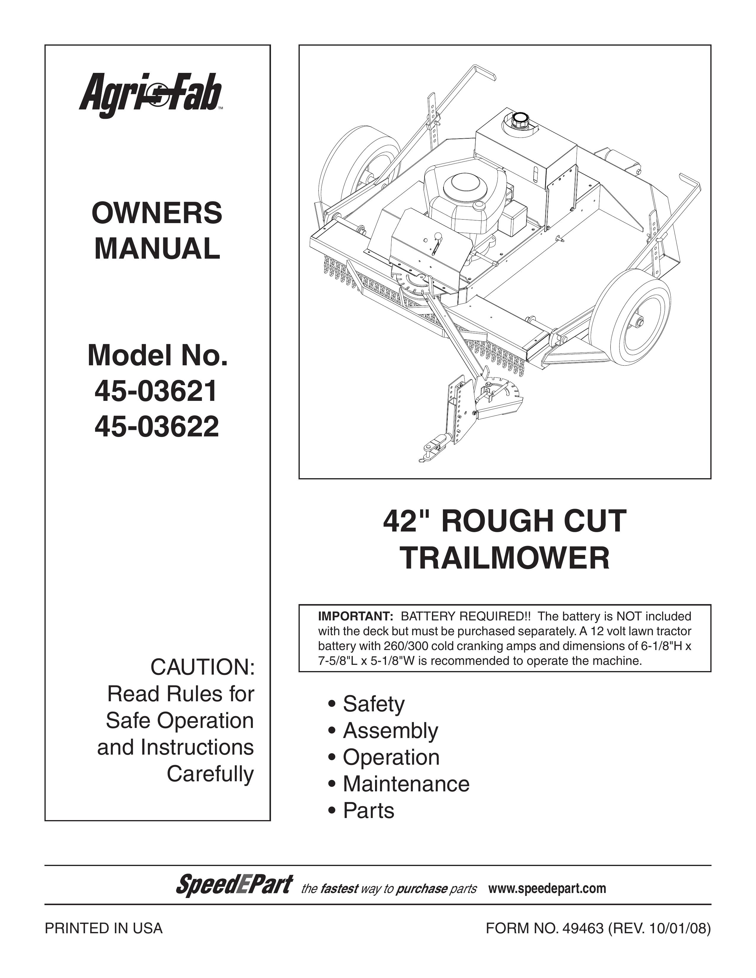 Agri-Fab 45-03621 Lawn Mower User Manual