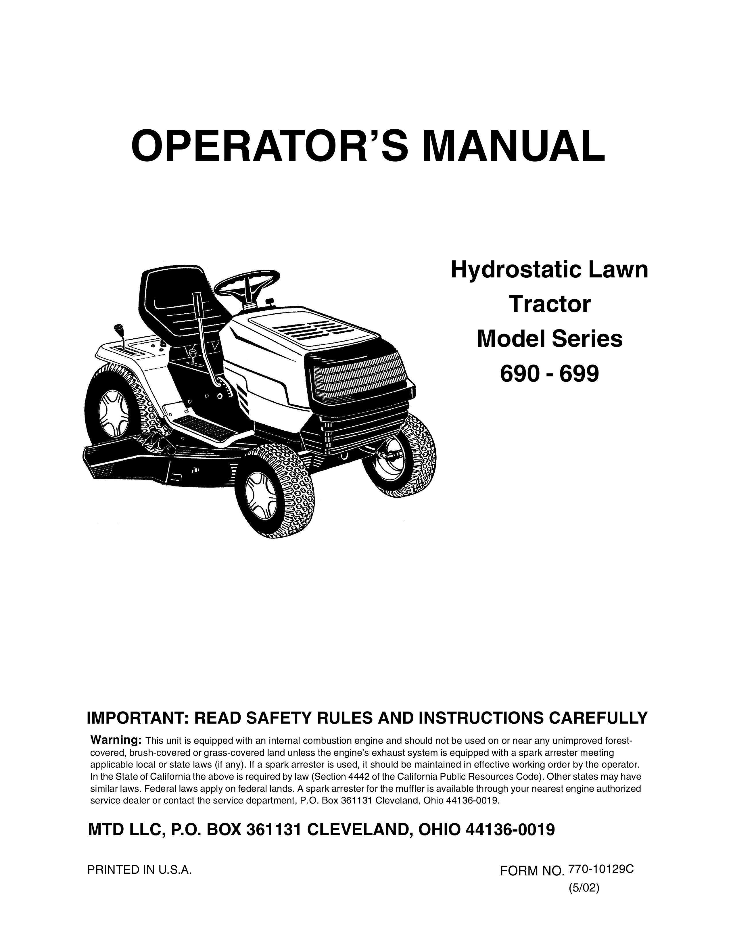 Agri-Fab 690 Lawn Mower User Manual