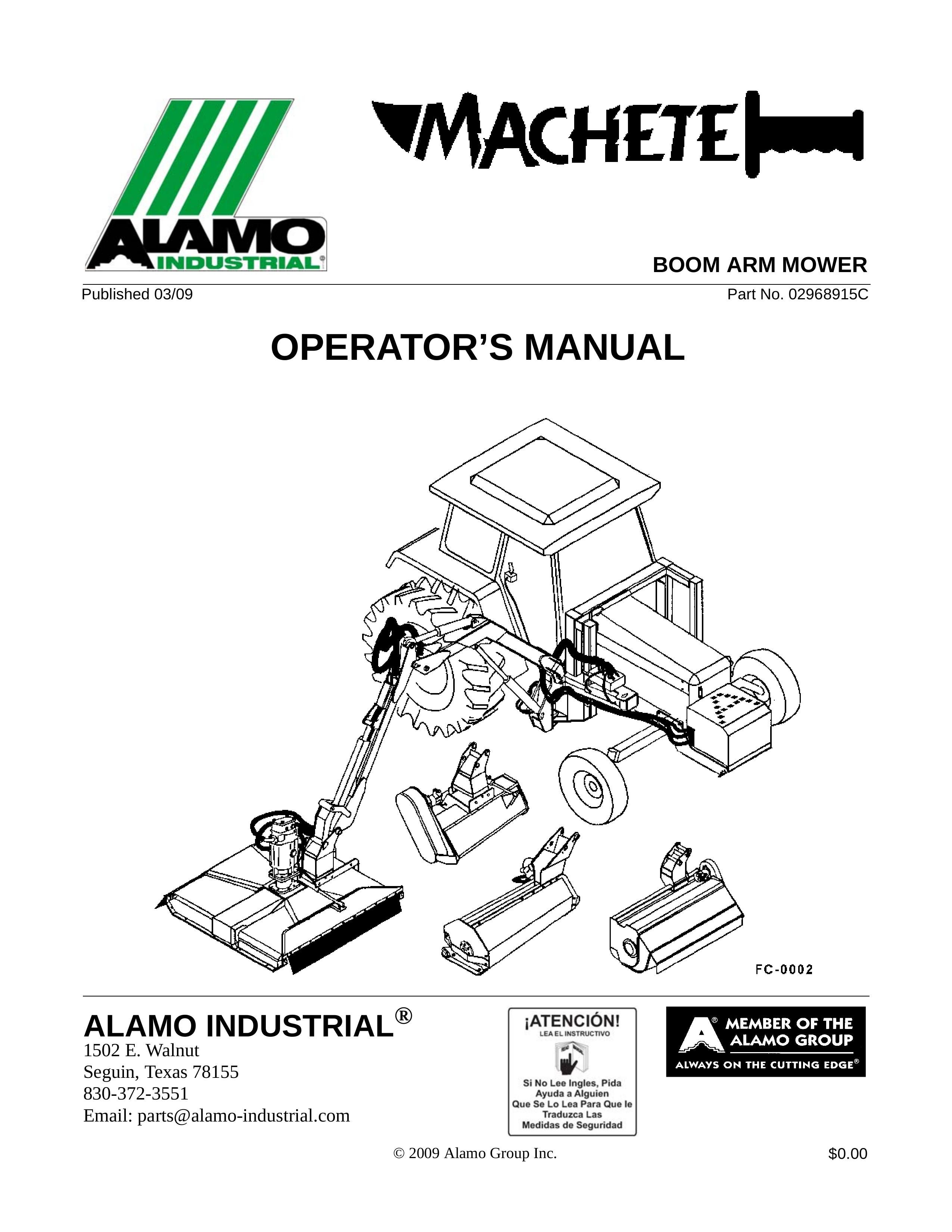 Alamo 02968915C Lawn Mower User Manual