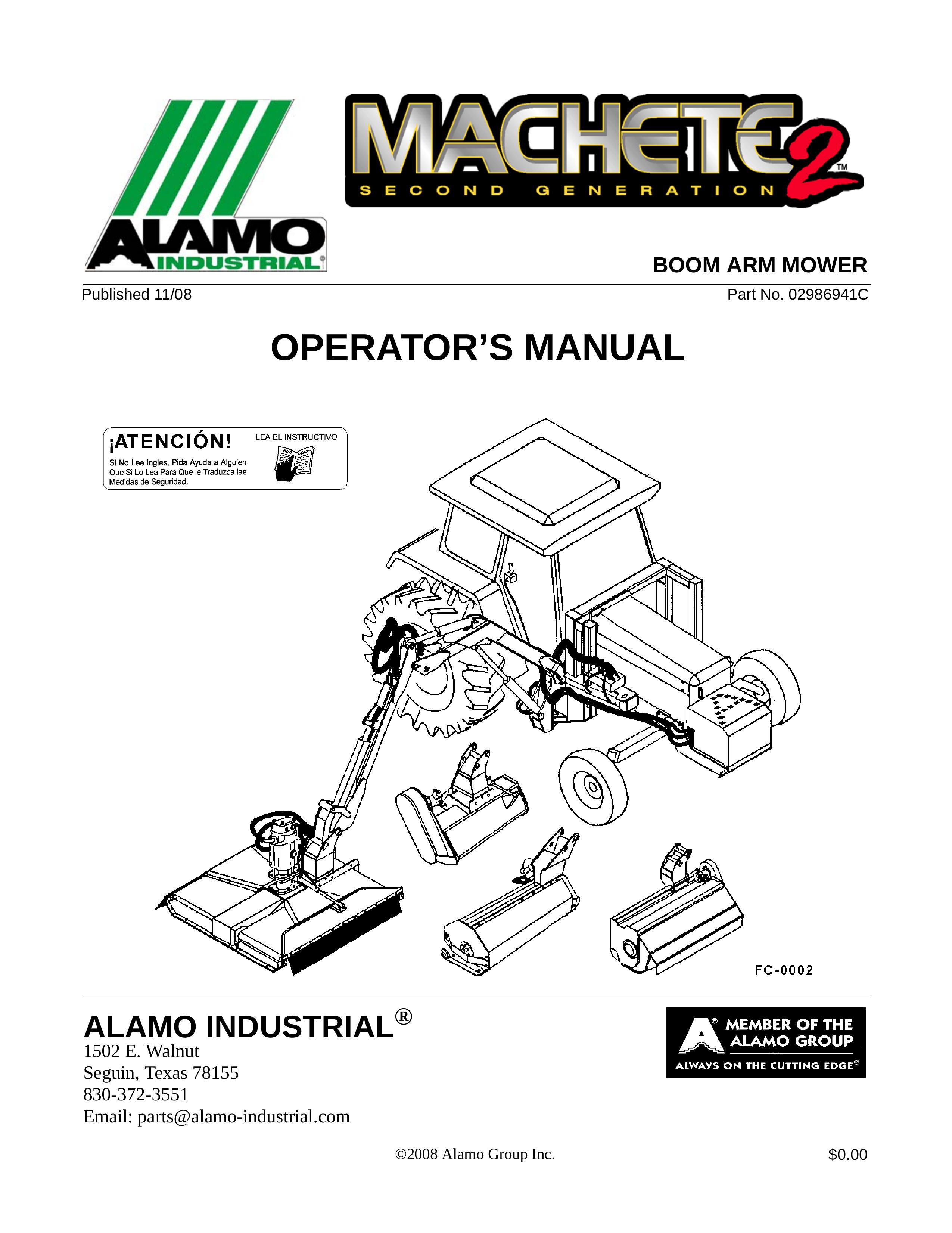 Alamo 02986941C Lawn Mower User Manual