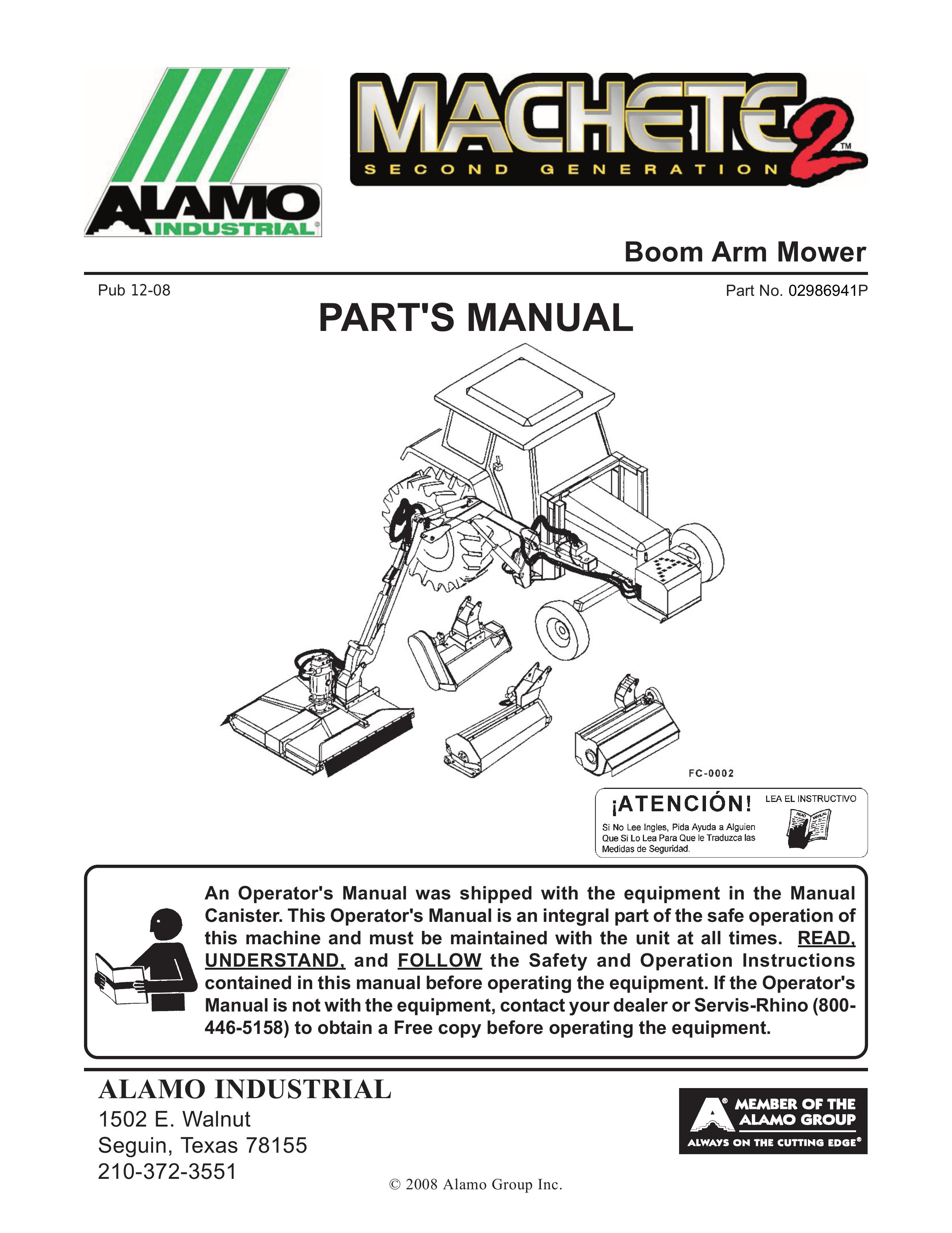 Alamo 02986941P Lawn Mower User Manual