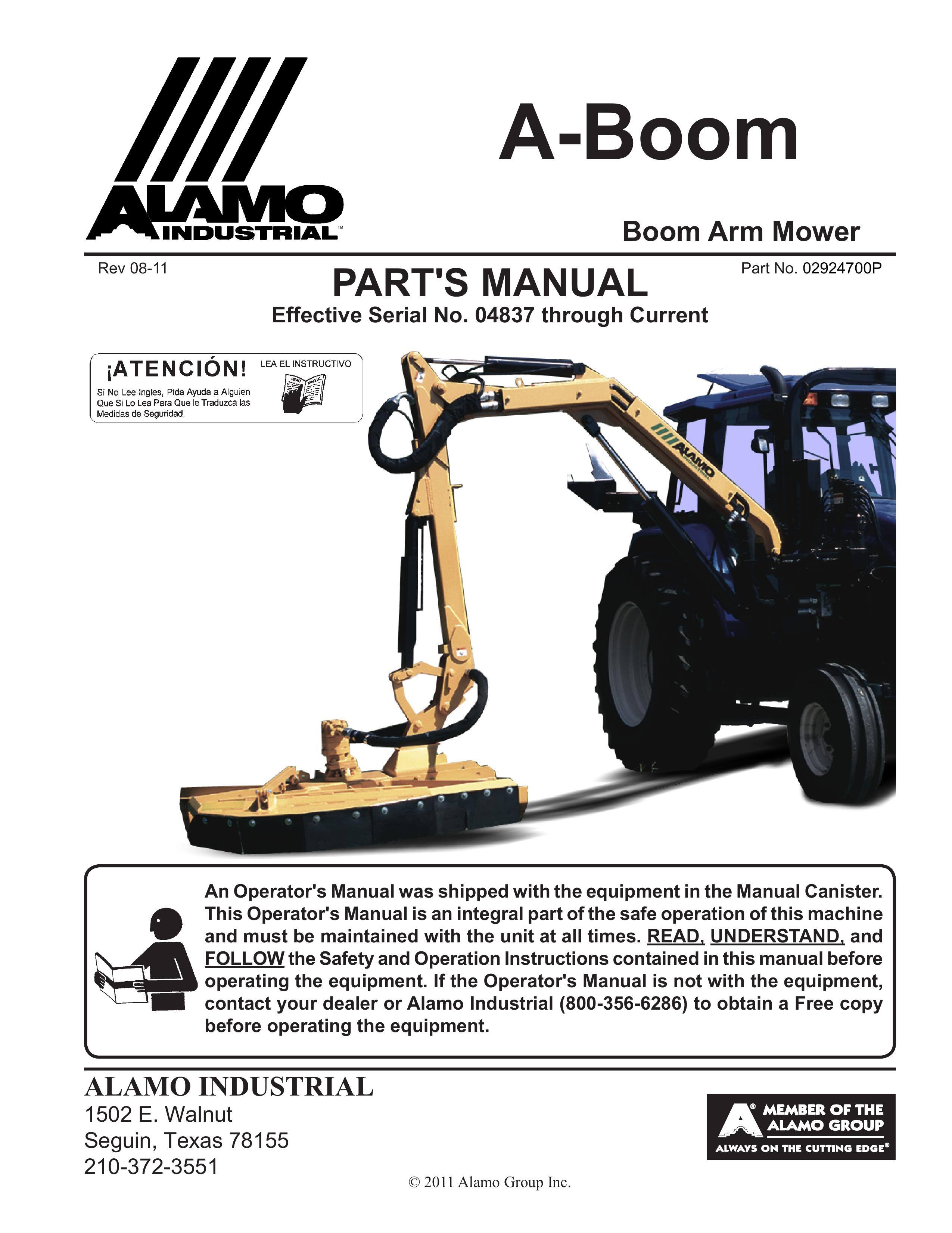 Alamo 4837 Lawn Mower User Manual