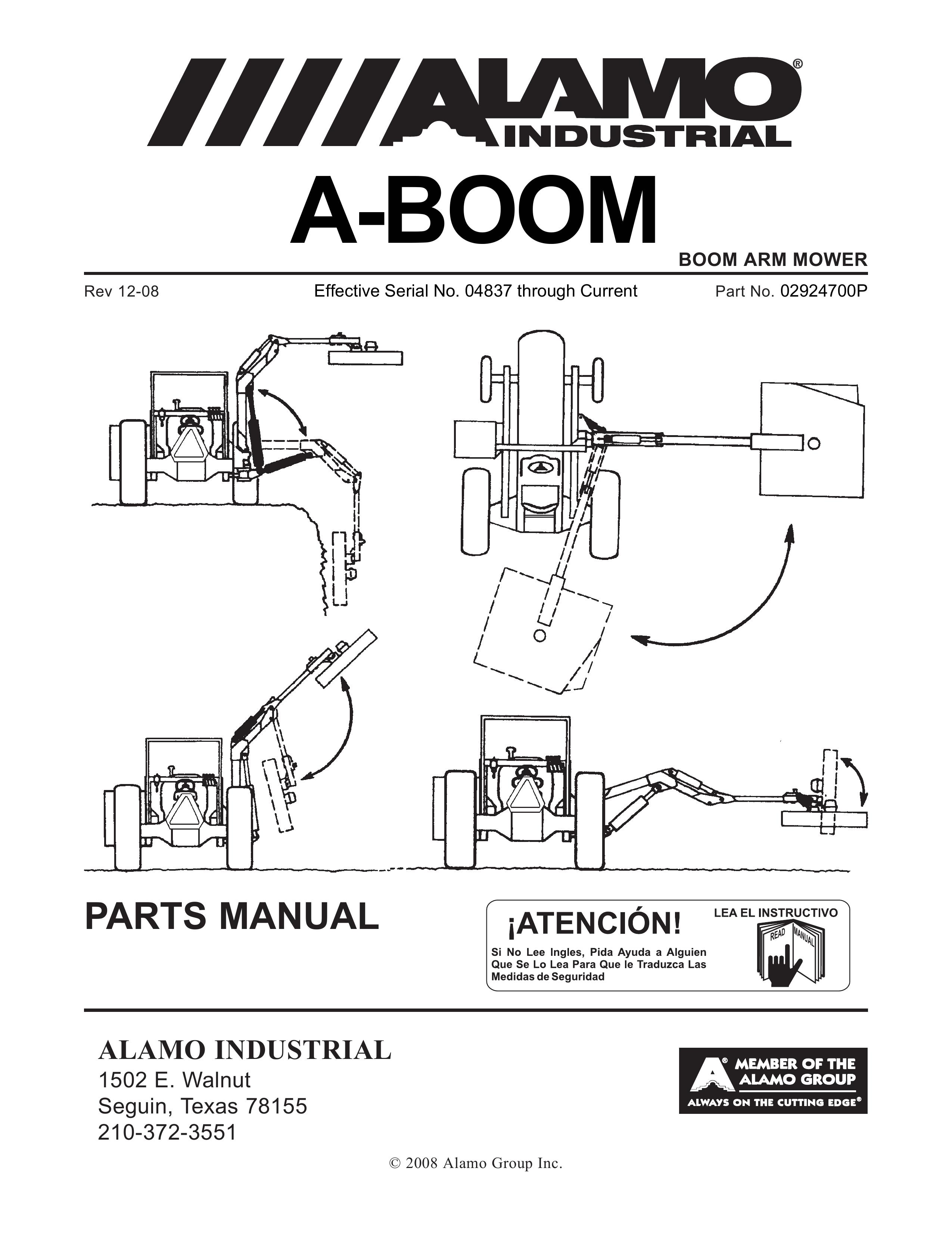 Alamo A-Boom Lawn Mower User Manual