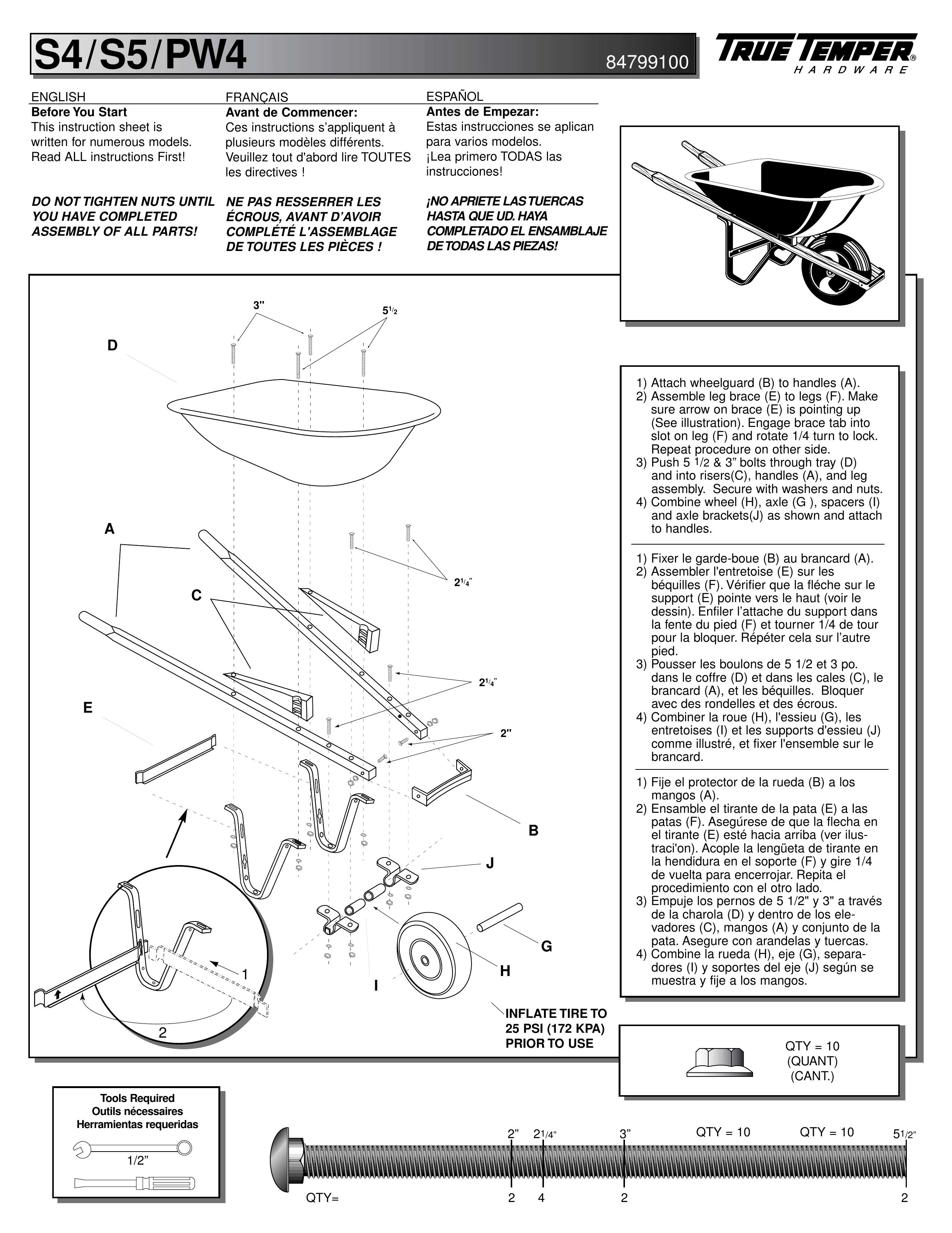 Ames True Temper PW4 Lawn Mower User Manual