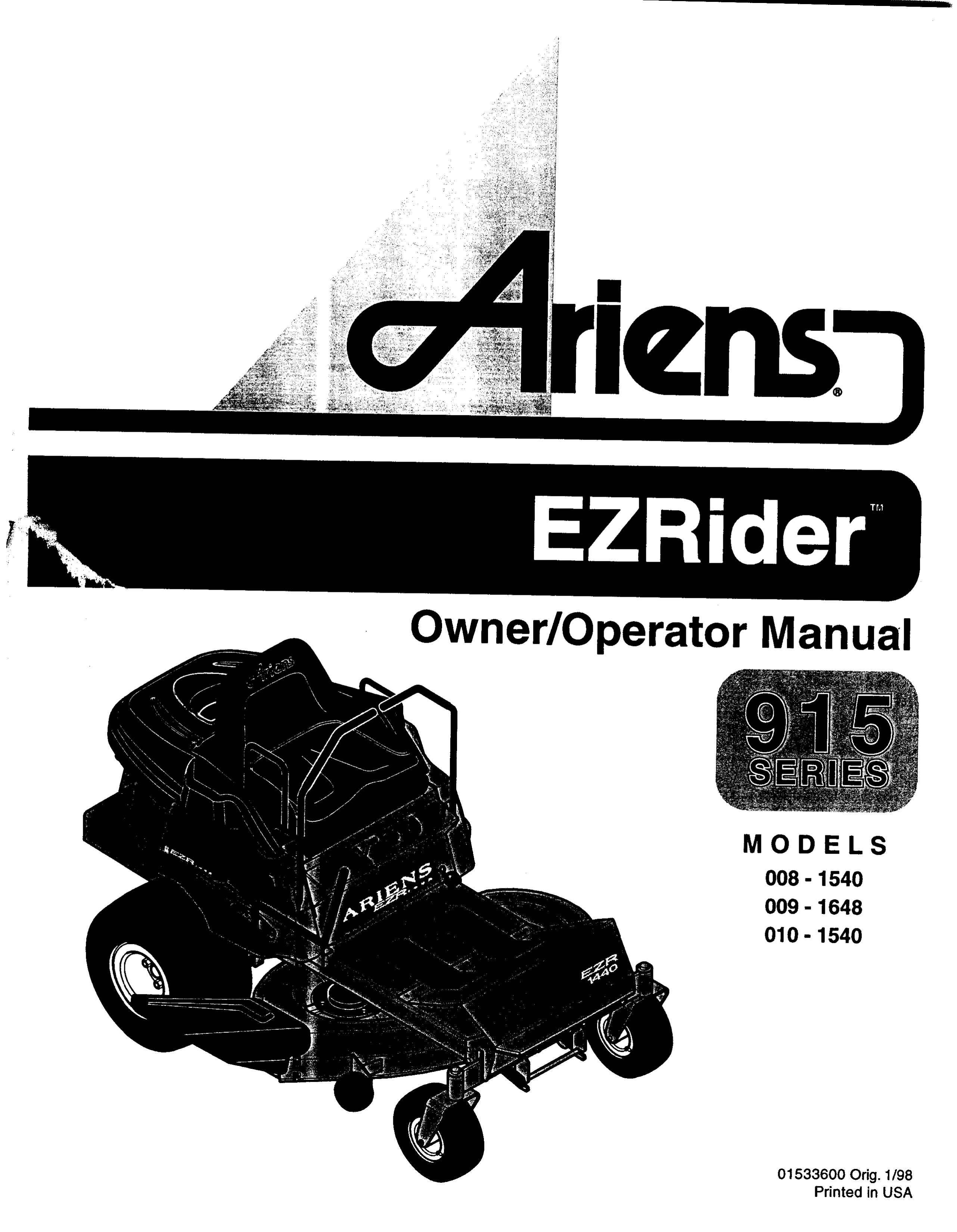 Ariens 009-1648 Lawn Mower User Manual