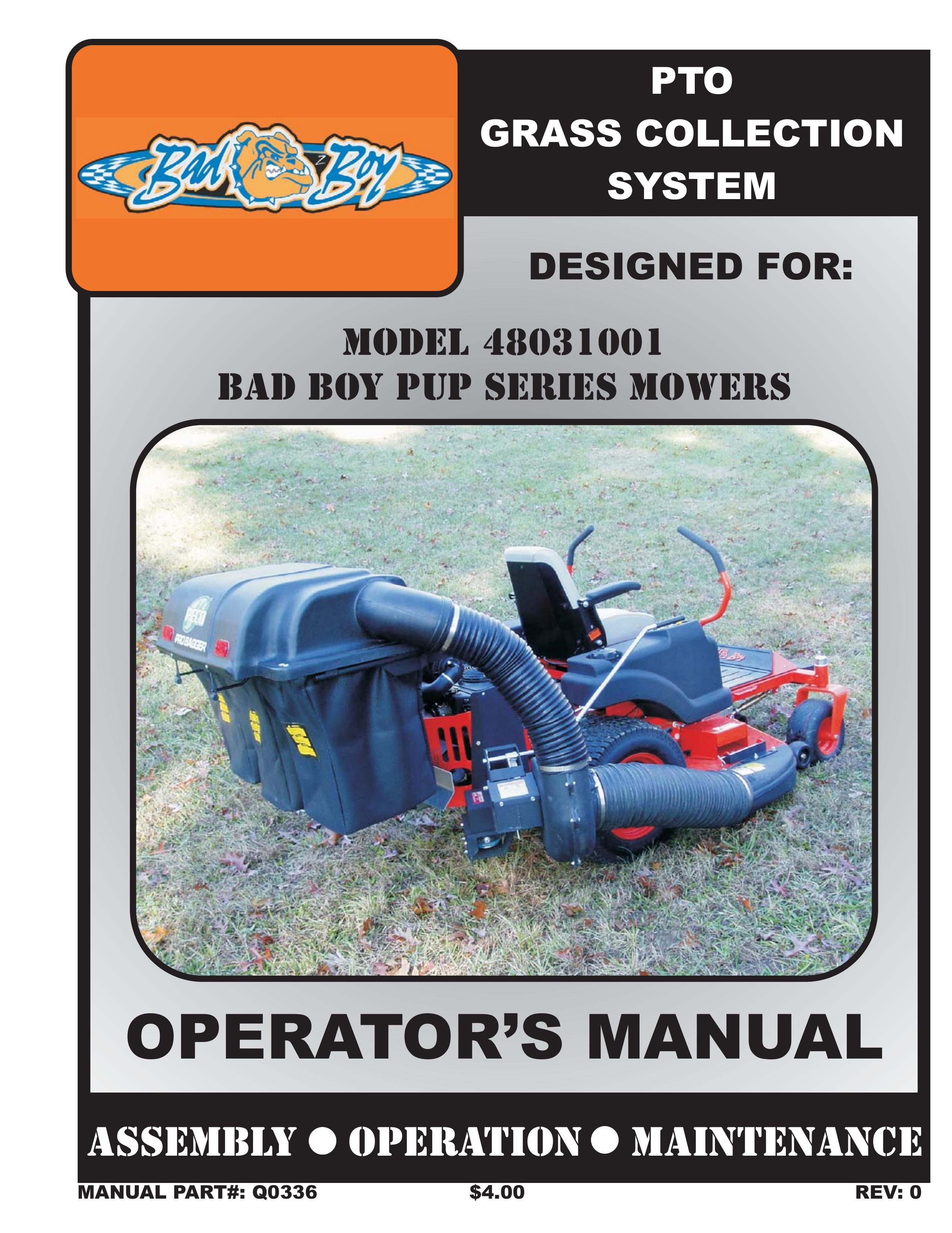 Bad Boy Mowers 48031001 Lawn Mower User Manual