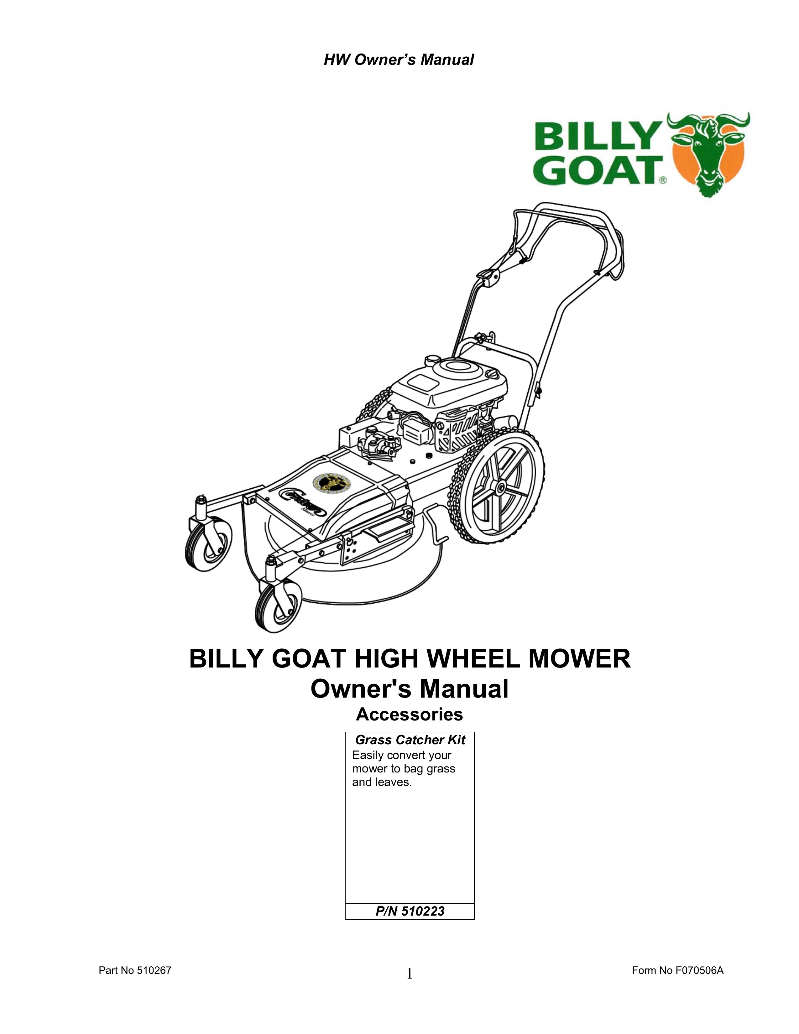 Billy Goat 510223 Lawn Mower User Manual