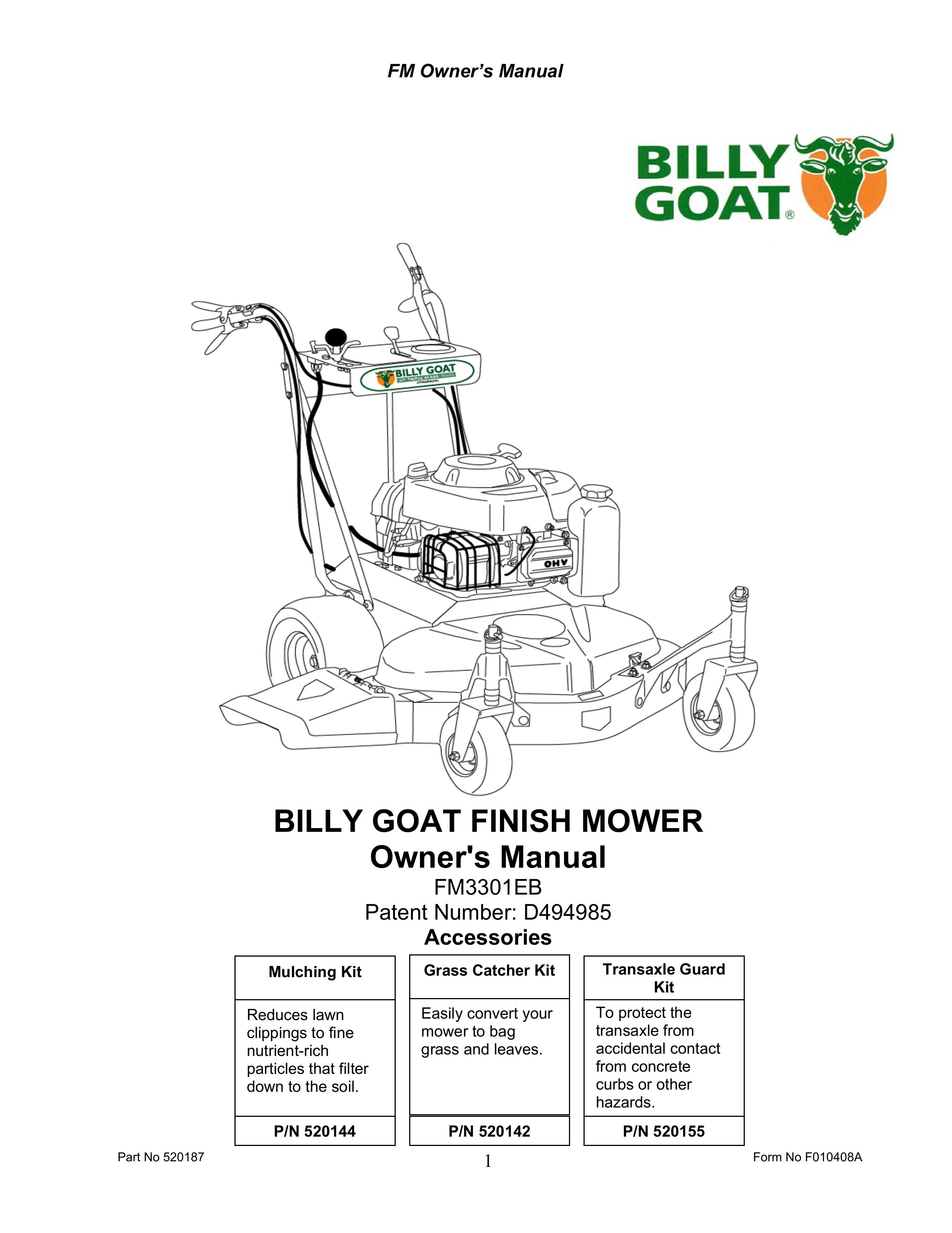 Billy Goat FM3301EB Lawn Mower User Manual