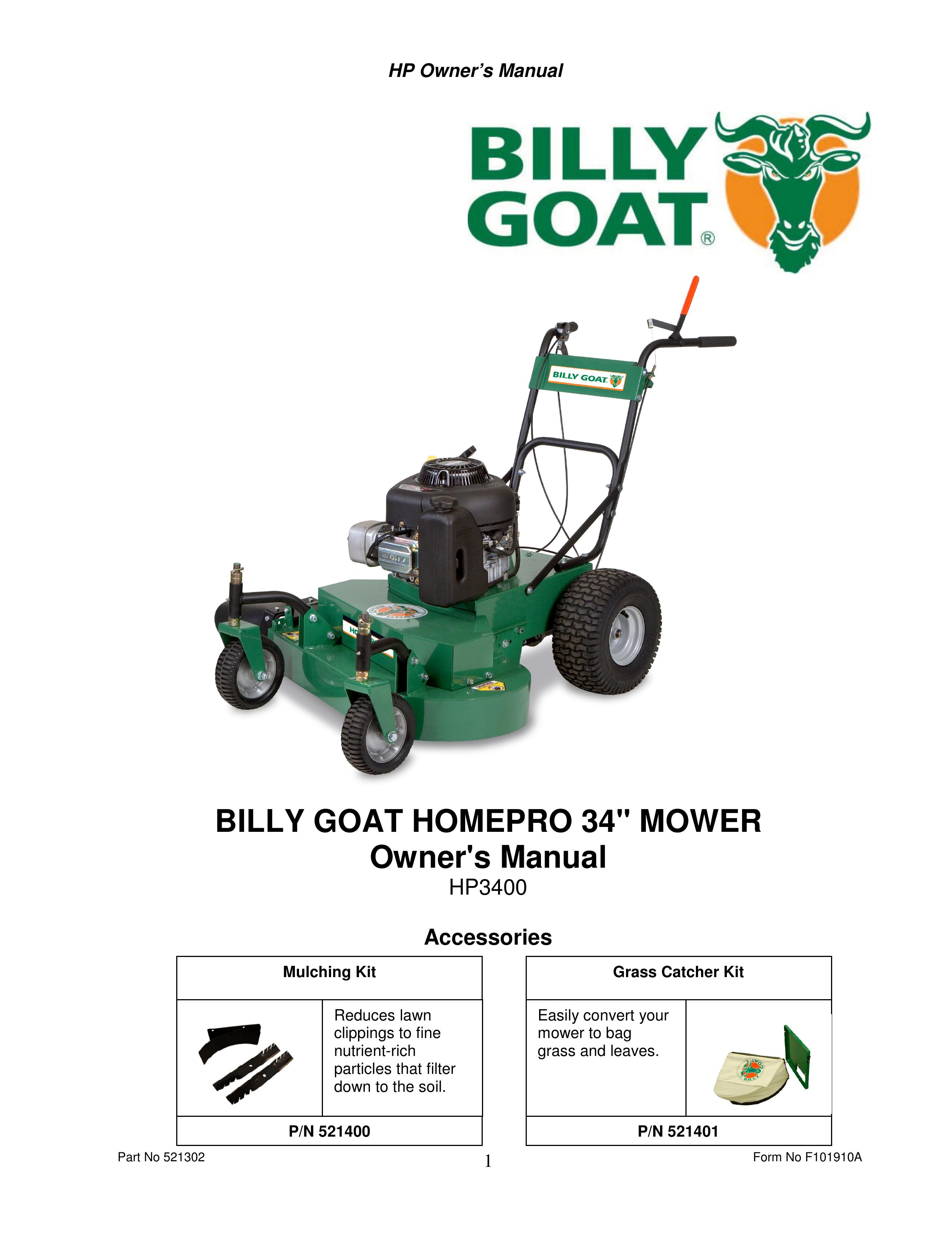 Billy Goat HP3400 Lawn Mower User Manual
