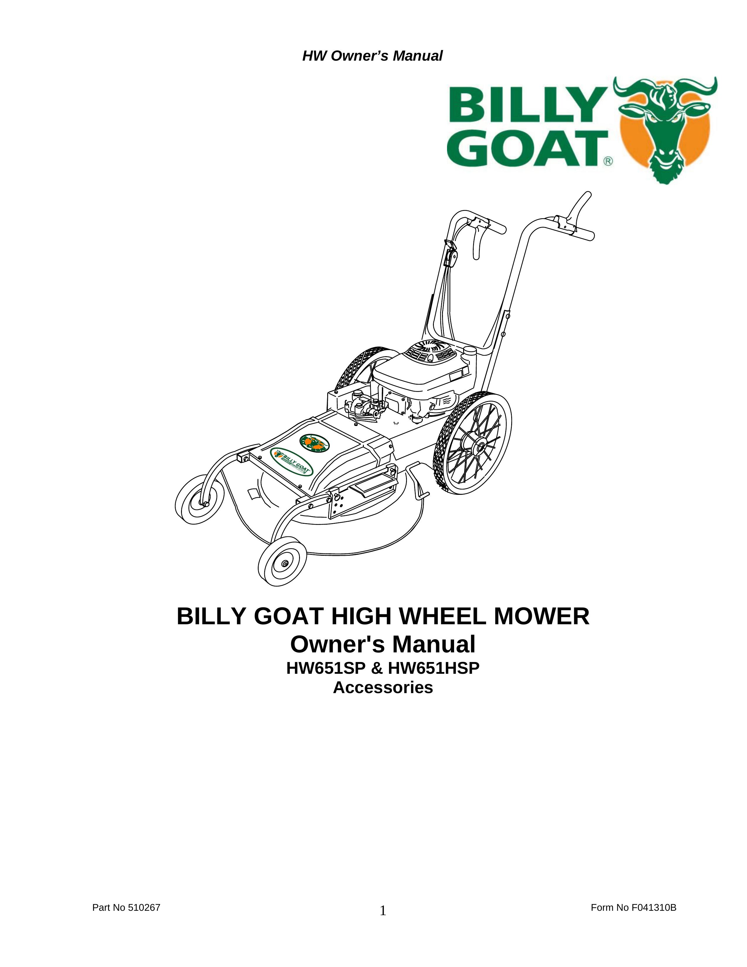 Billy Goat HW651HSP Lawn Mower User Manual