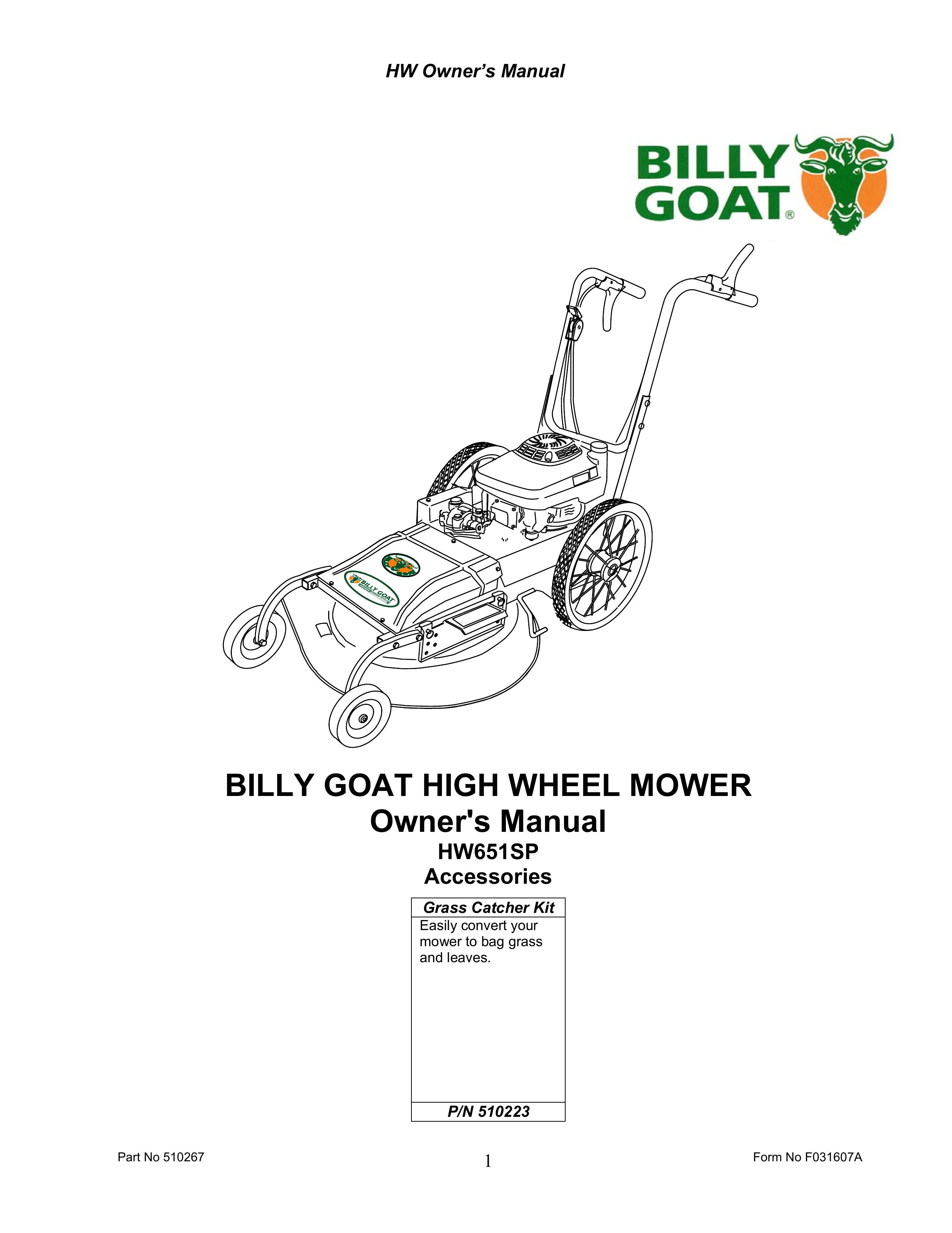 Billy Goat HW651SP Lawn Mower User Manual