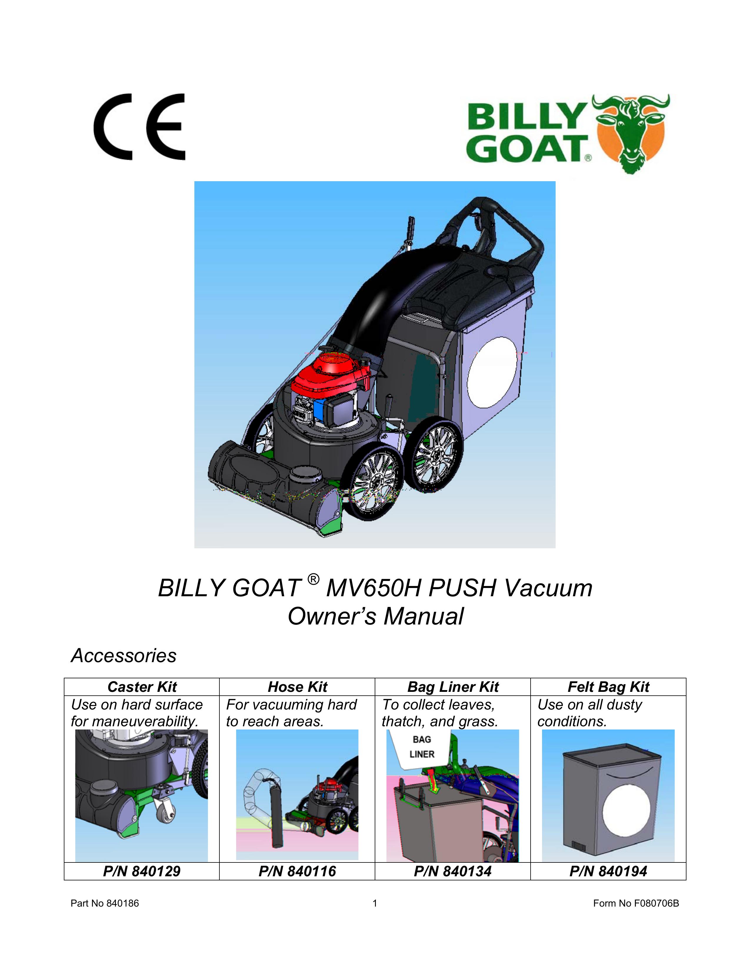 Billy Goat MV650H Lawn Mower User Manual