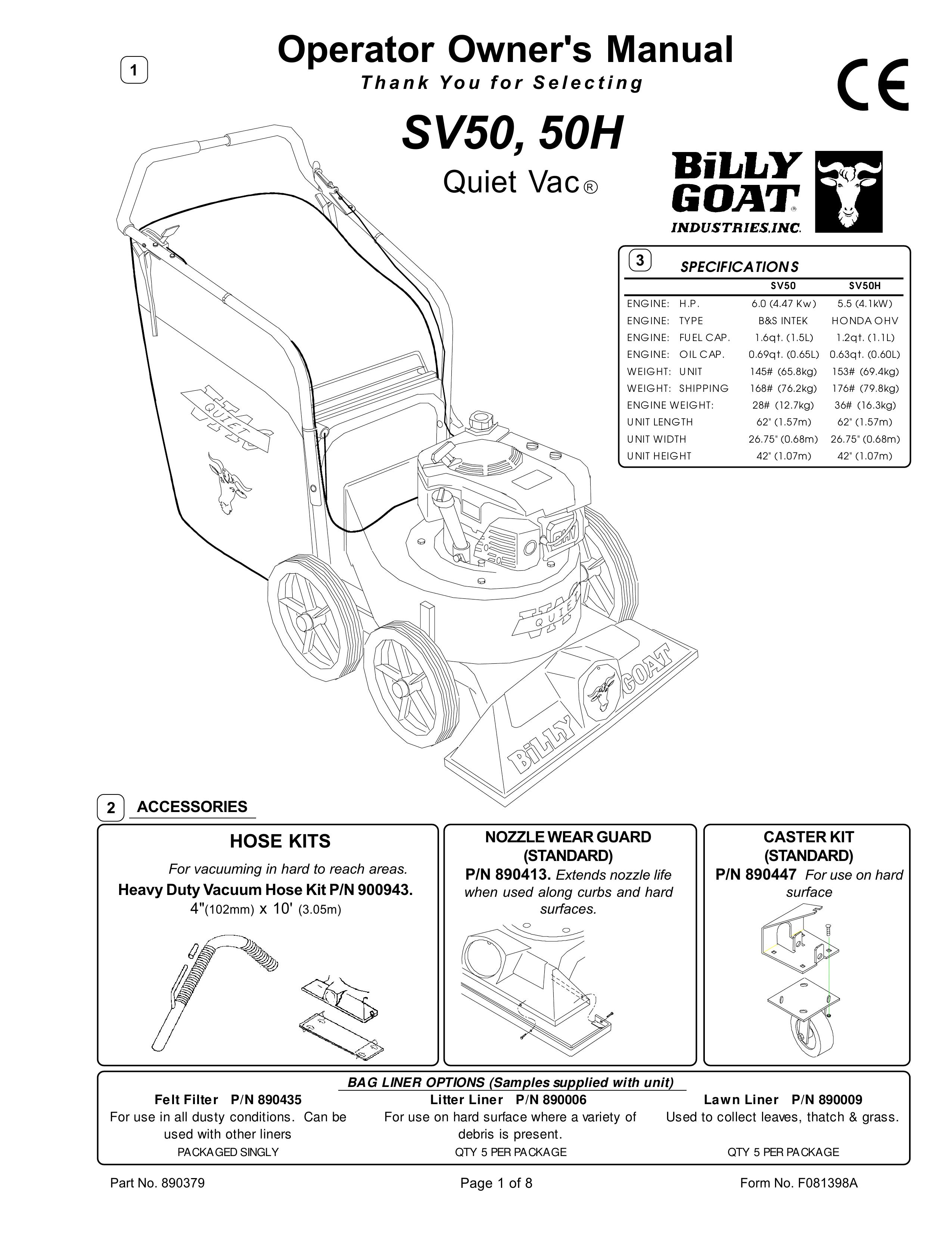 Billy Goat SV50 Lawn Mower User Manual