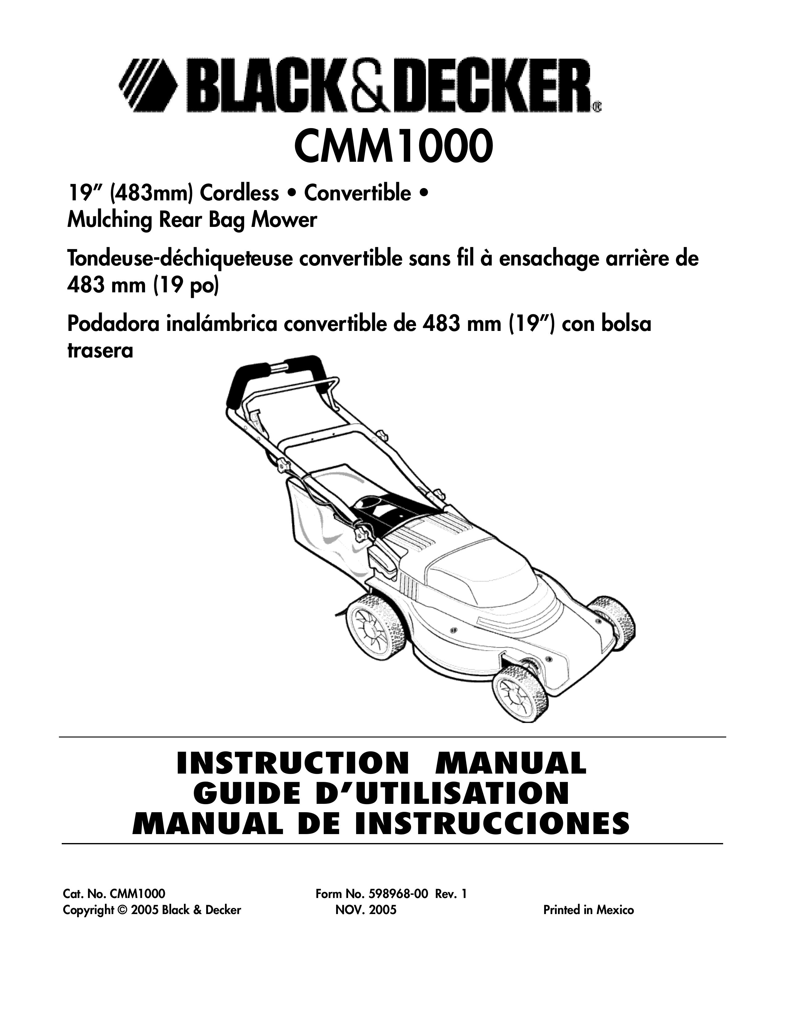 Black & Decker 598968-00 Lawn Mower User Manual