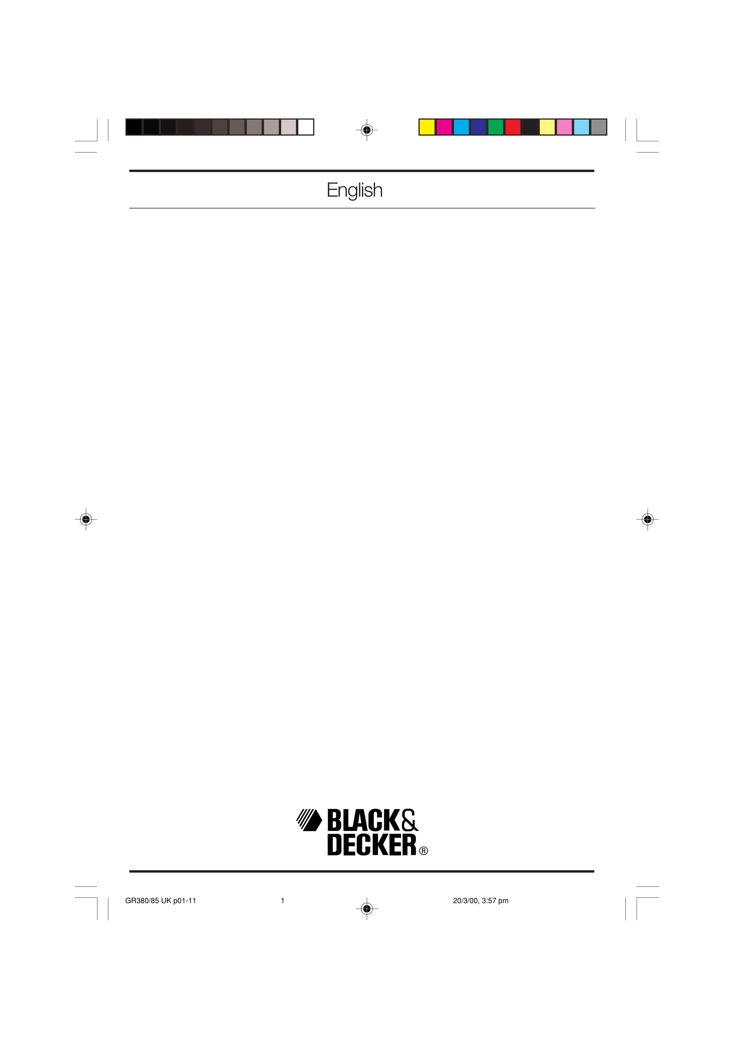 Black & Decker GR380/85 Lawn Mower User Manual