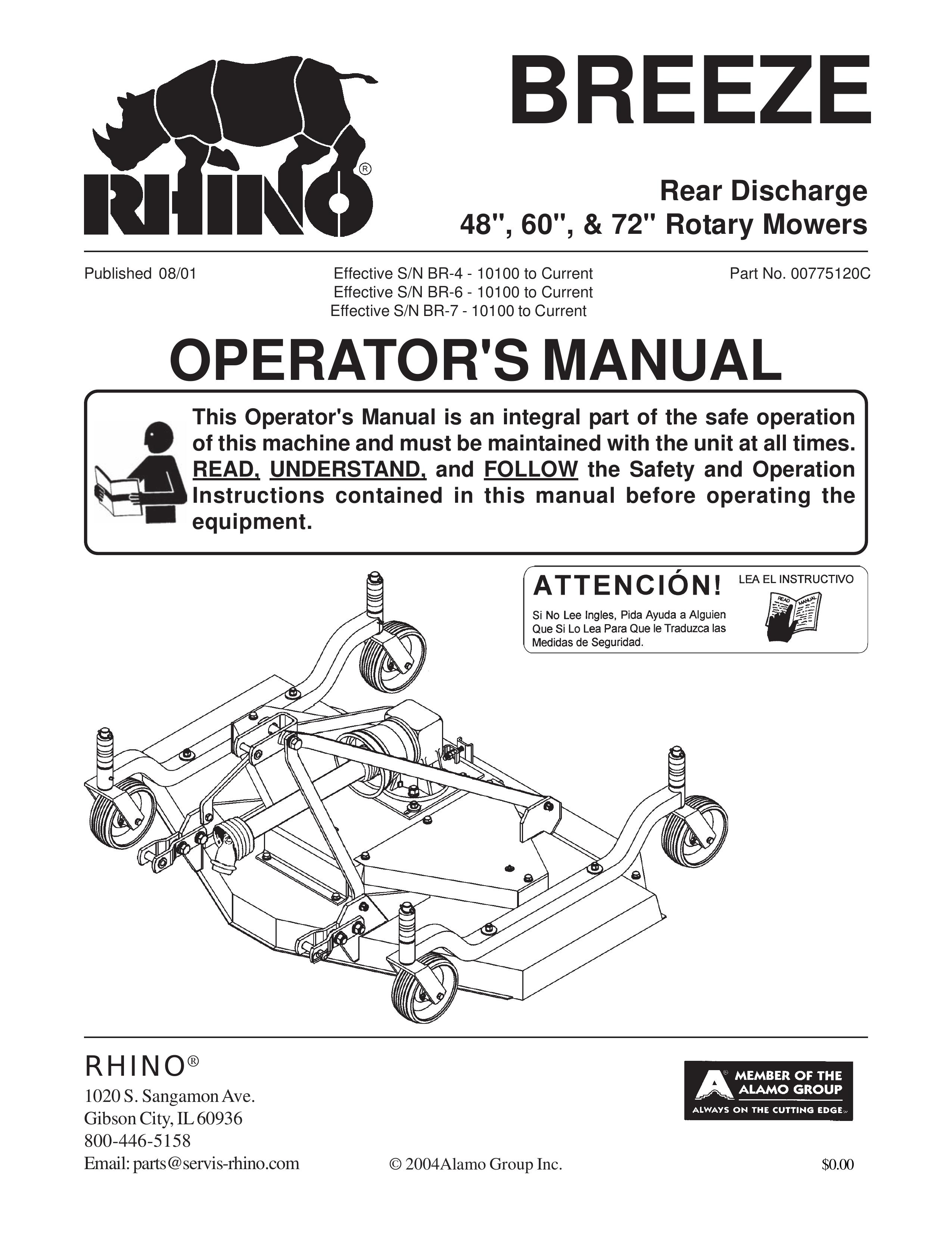 Blue Rhino 48-inch Lawn Mower User Manual