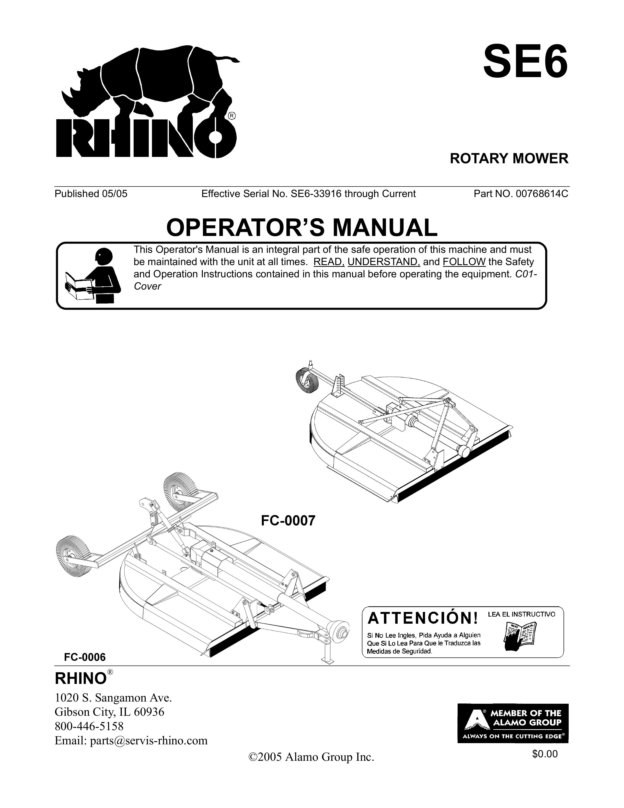 Blue Rhino FC-0007 Lawn Mower User Manual