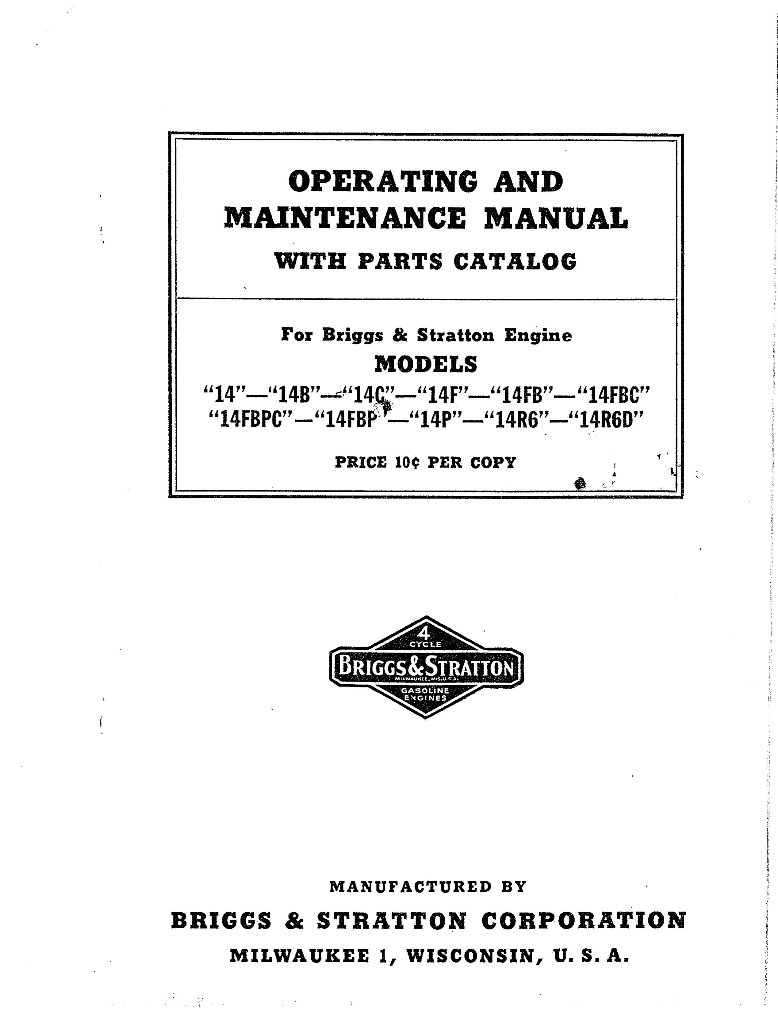 Briggs & Stratton 14RG Lawn Mower User Manual