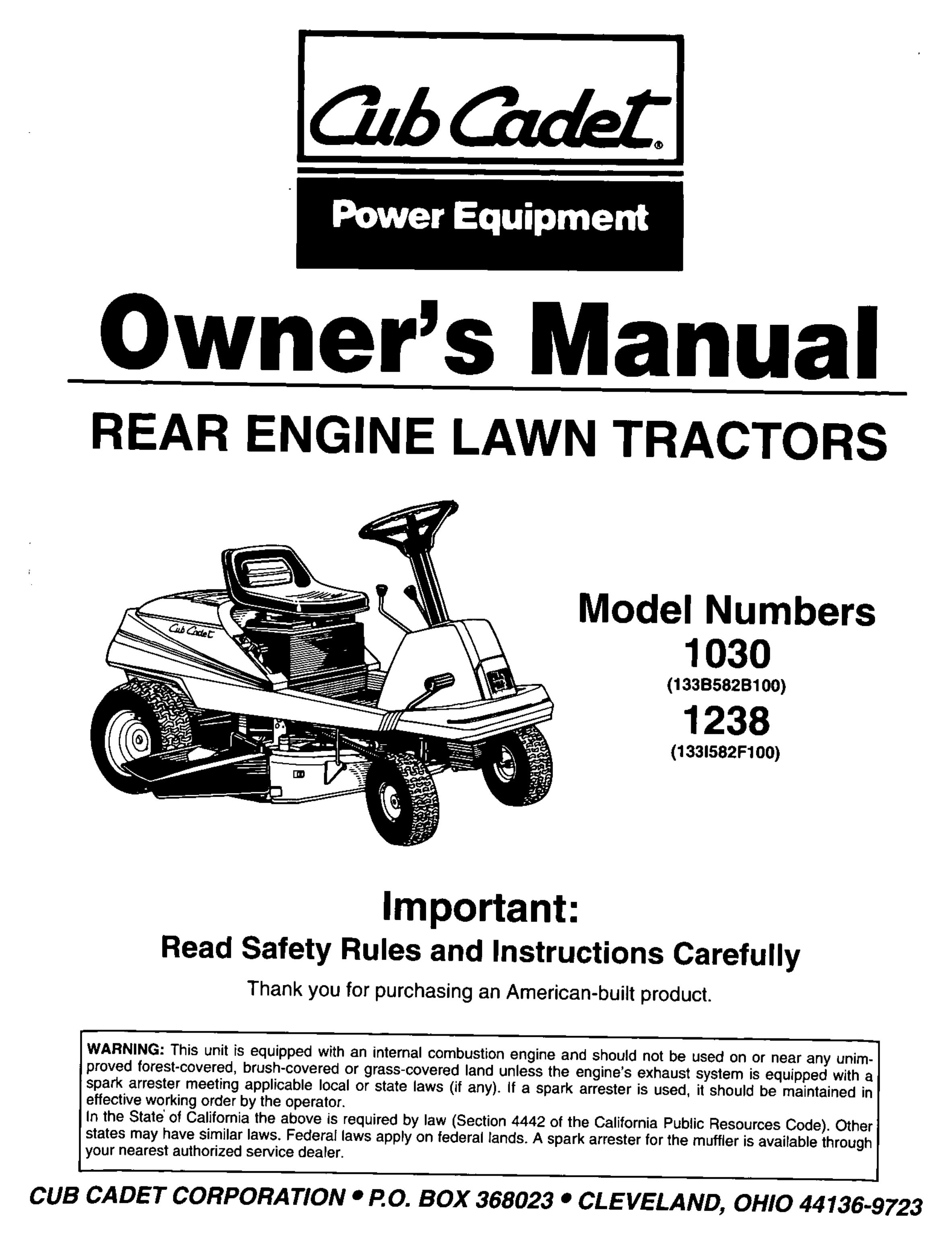 Cub Cadet 1030 Lawn Mower User Manual