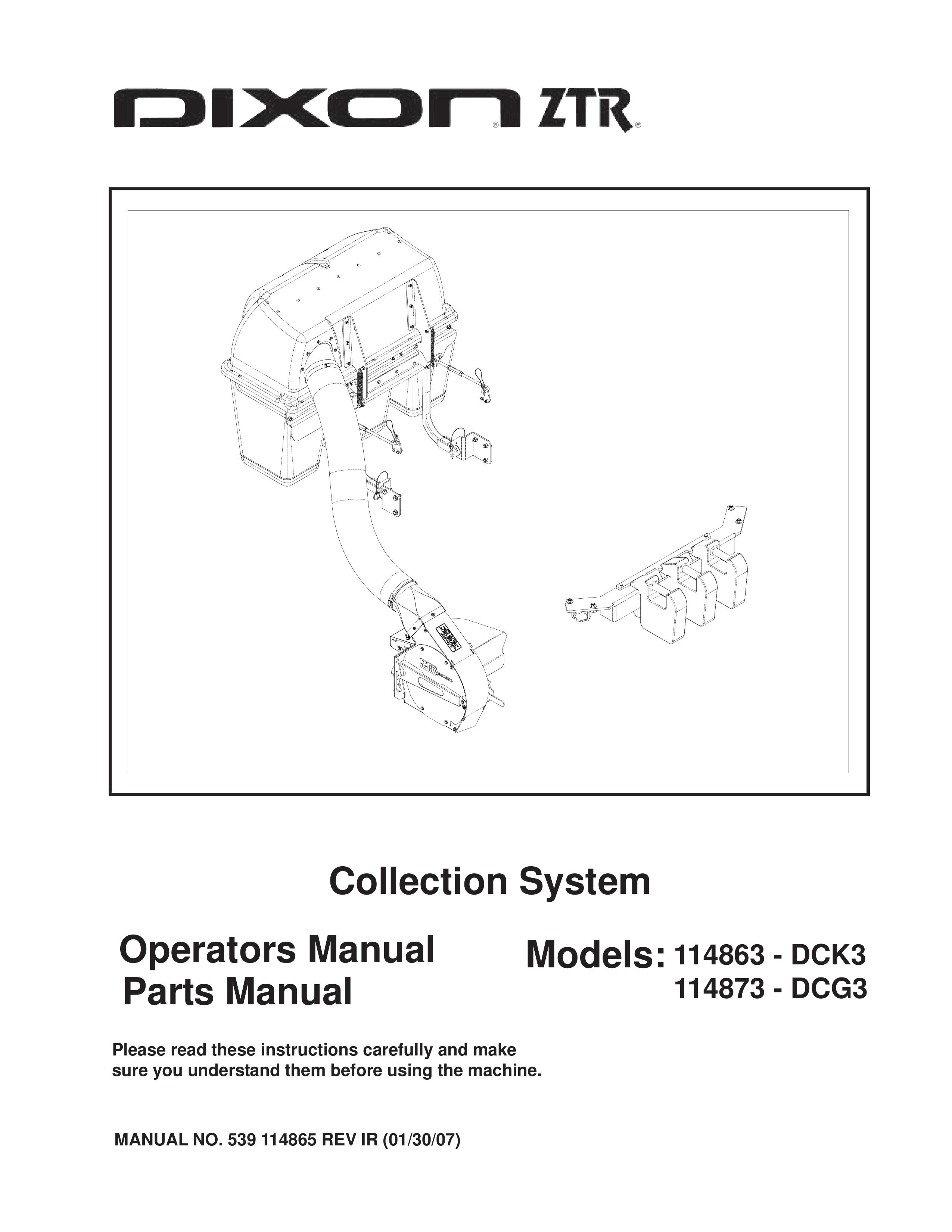 Dixon 114873 - DCG3 Lawn Mower User Manual