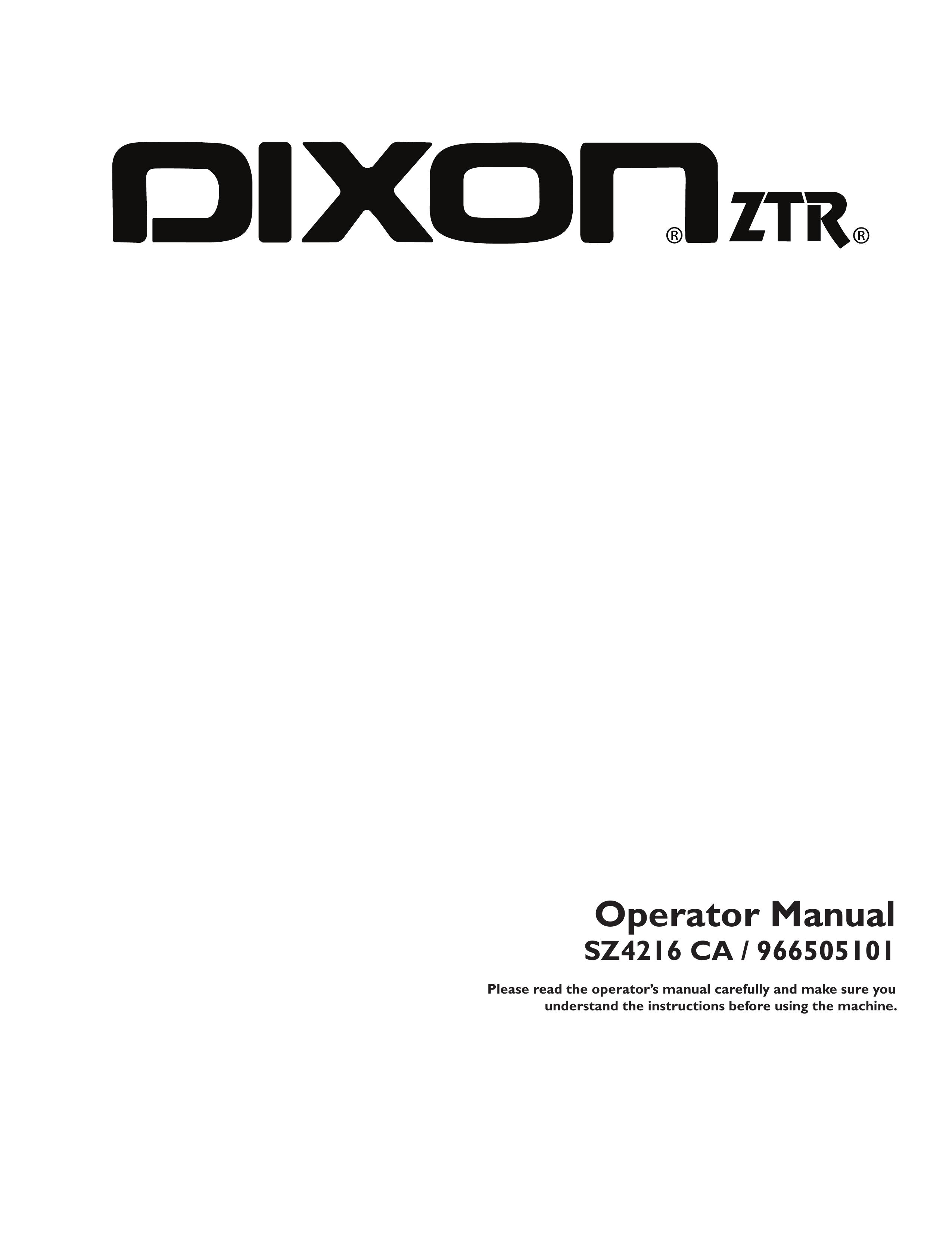 Dixon 115 338927R1 Lawn Mower User Manual