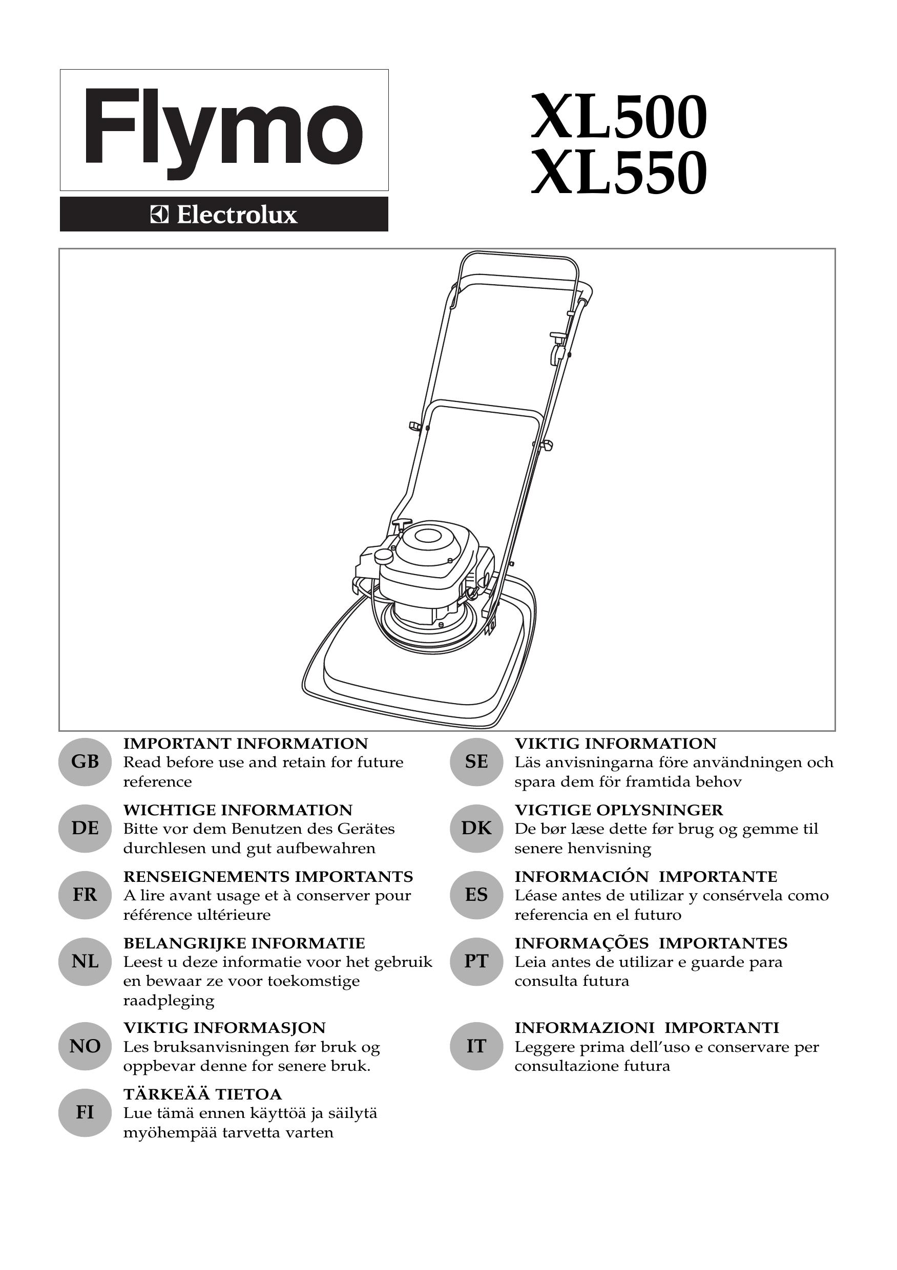 Electrolux XL550 Lawn Mower User Manual