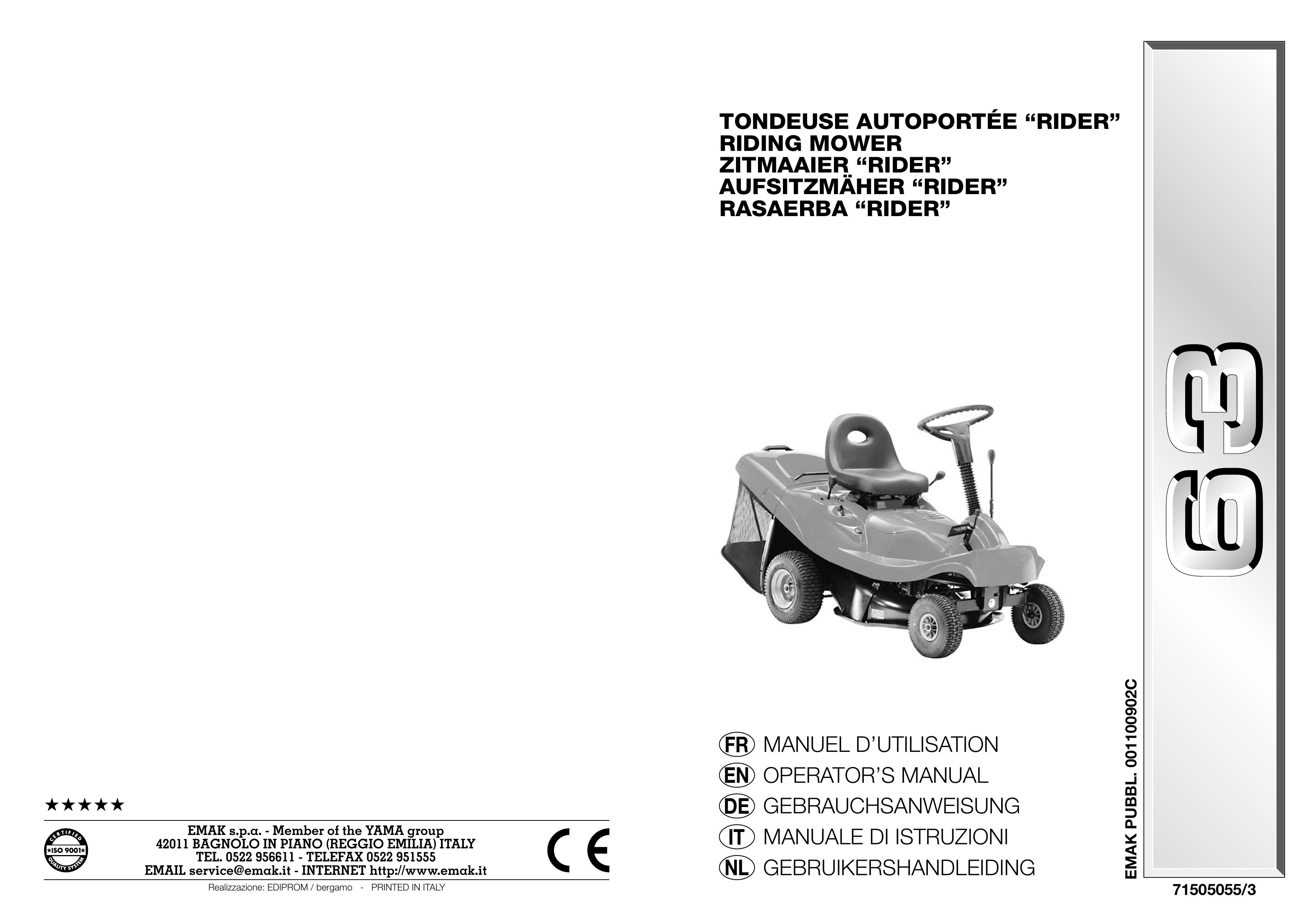 EMAK RIDING MOWER Lawn Mower User Manual