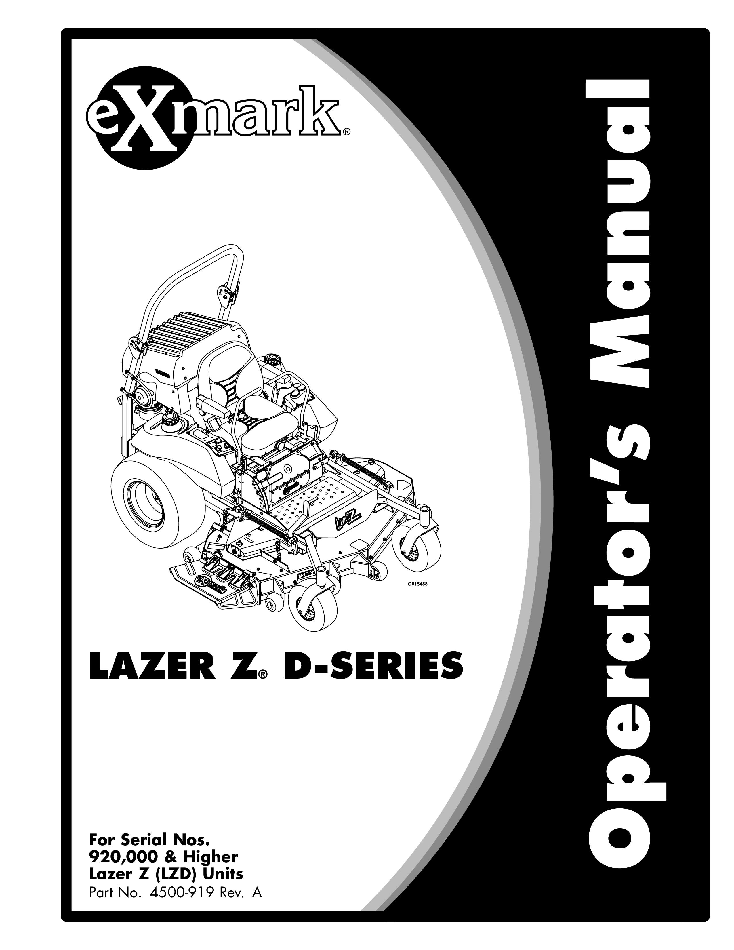 Exmark 000 & higher Lawn Mower User Manual