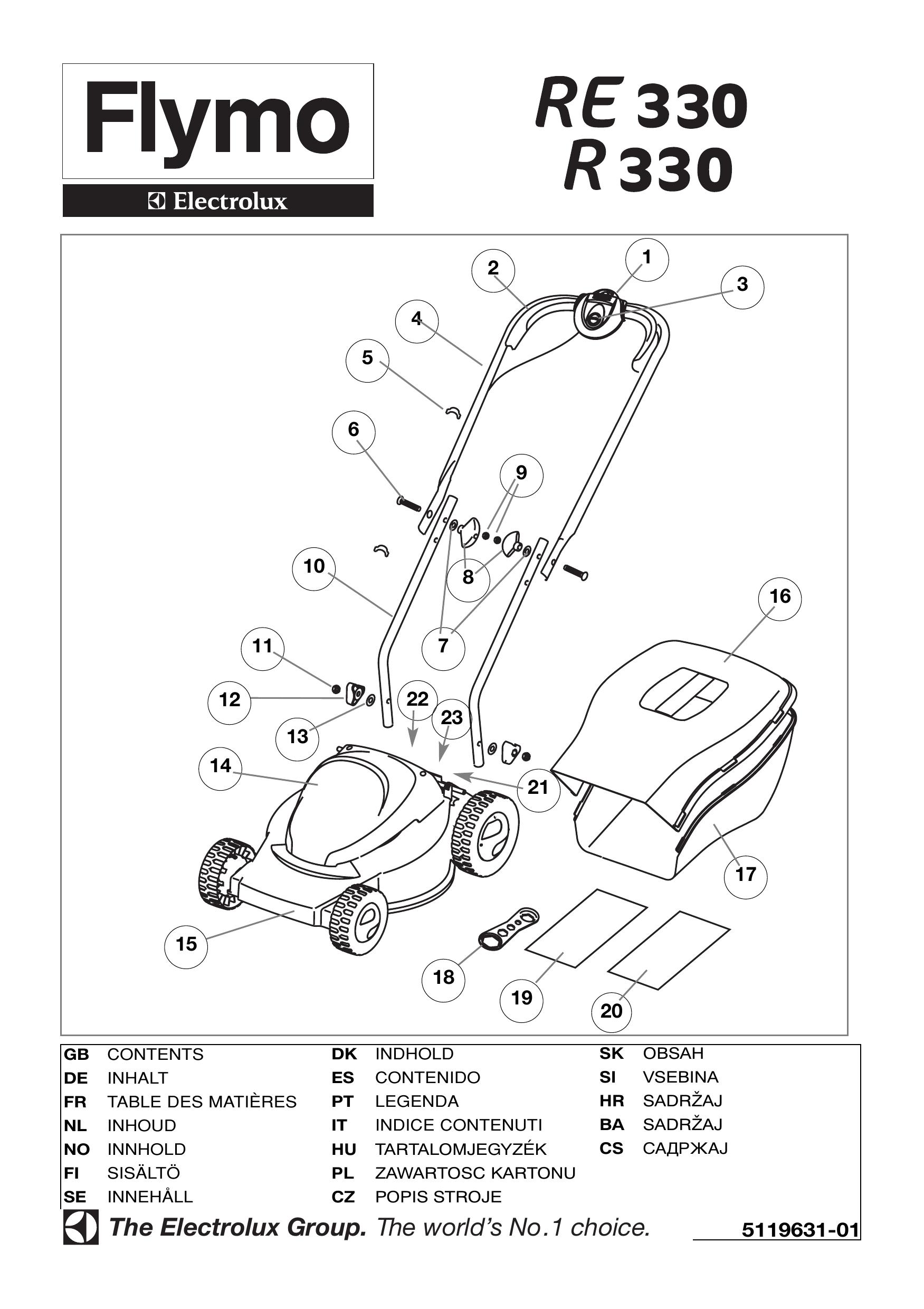 Flymo RE330 Lawn Mower User Manual
