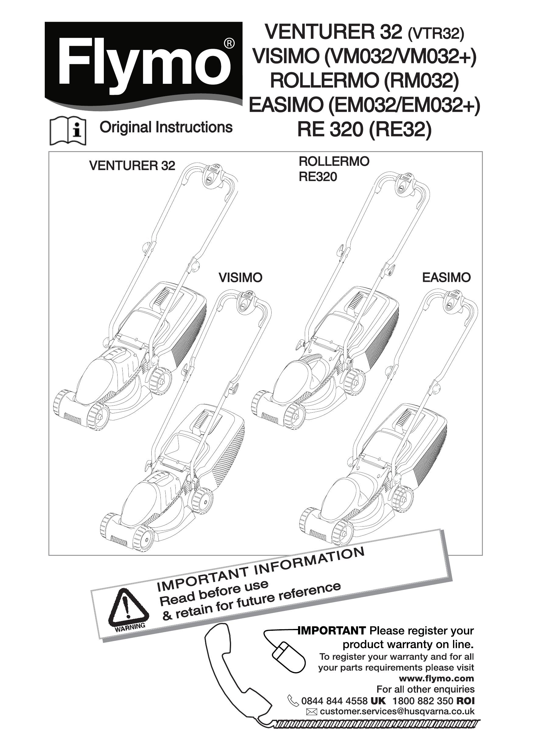 Flymo RM032 Lawn Mower User Manual
