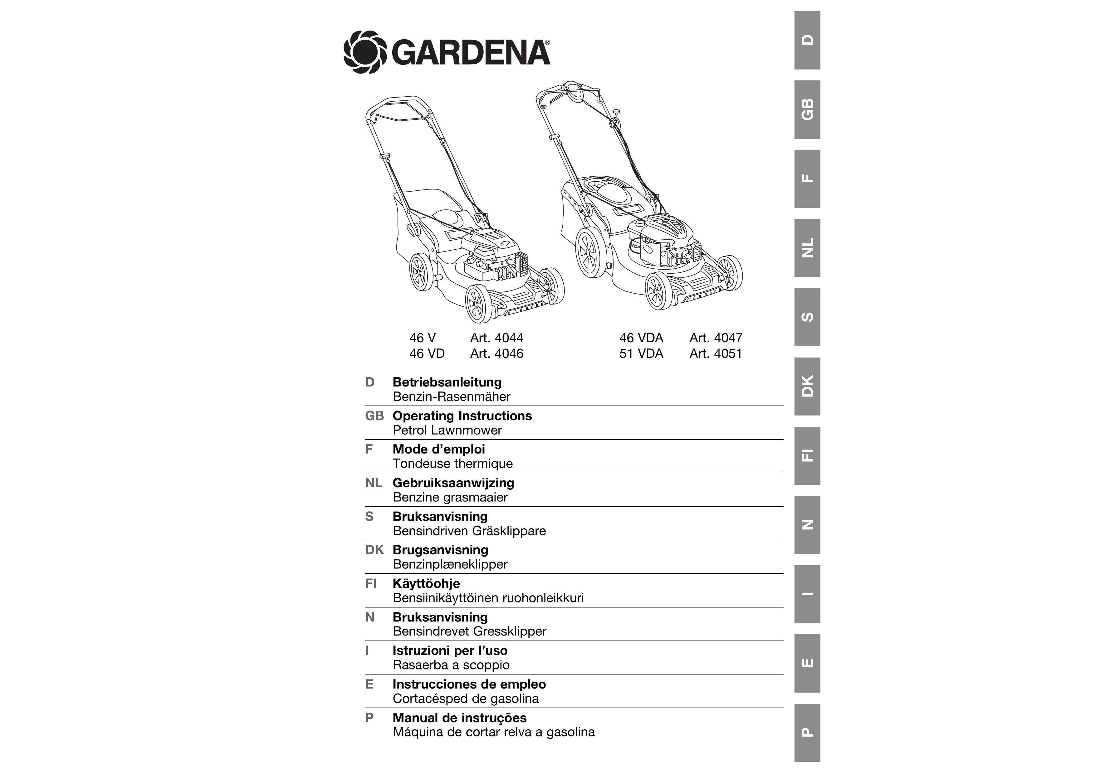 Gardena 4047 Lawn Mower User Manual