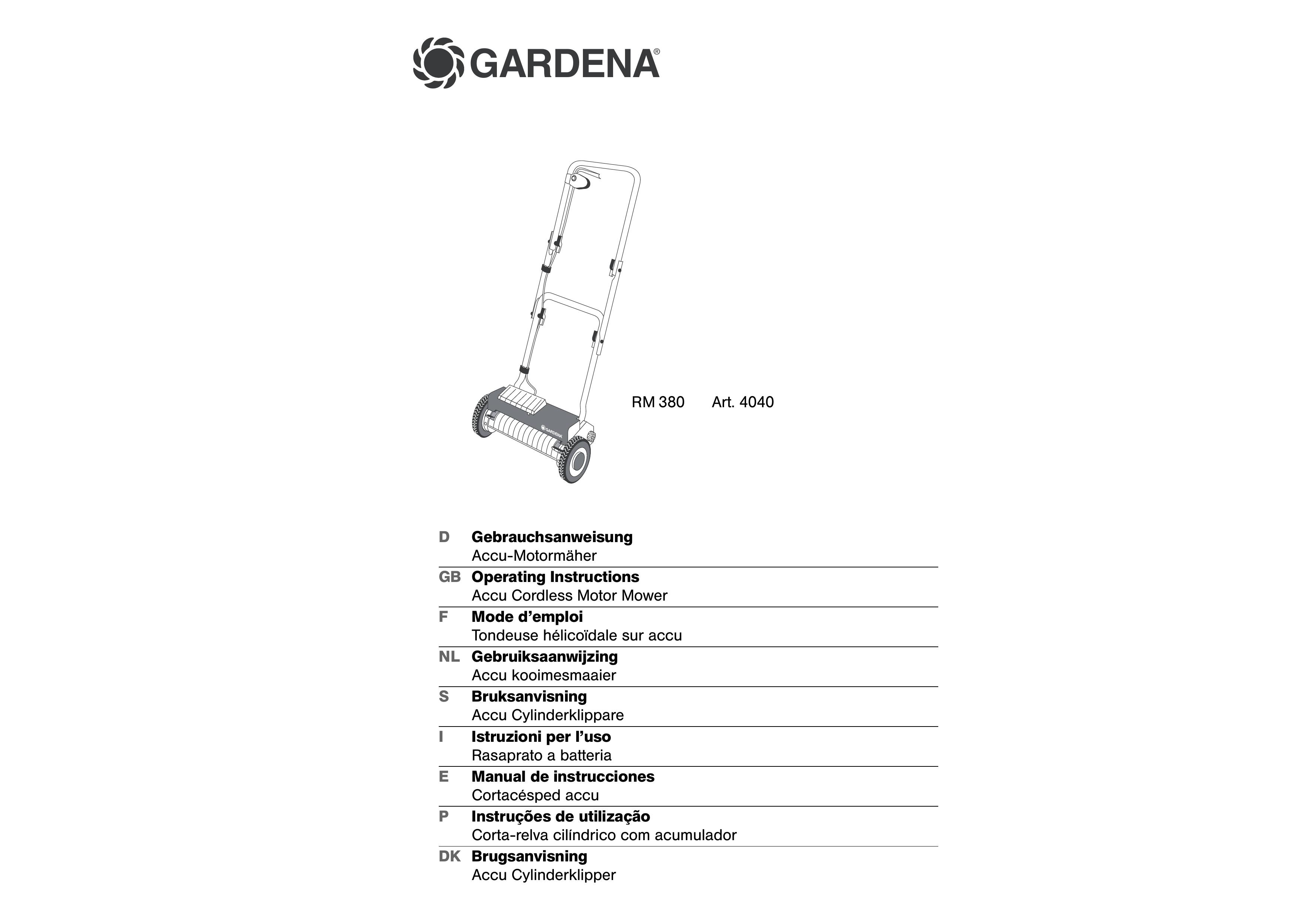 Gardena RM 380 Lawn Mower User Manual