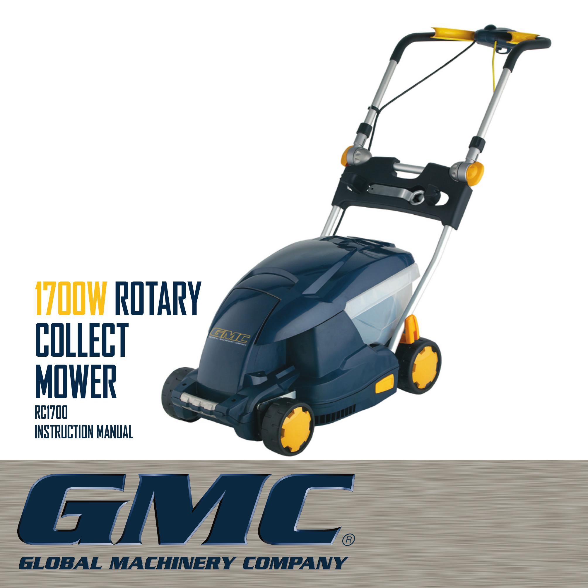 Global Machinery Company 1700W Lawn Mower User Manual