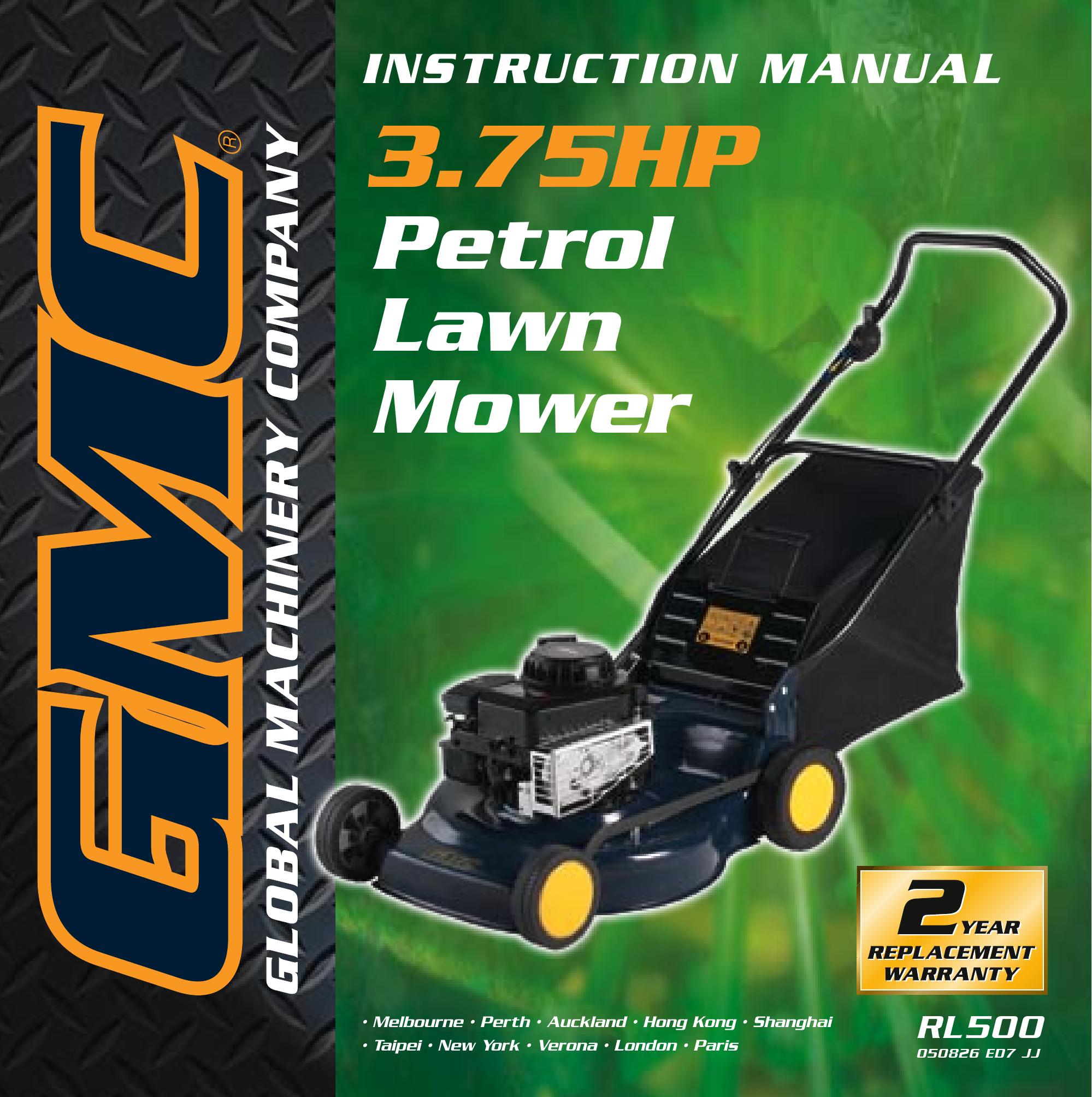 Global Machinery Company RL 500 Lawn Mower User Manual