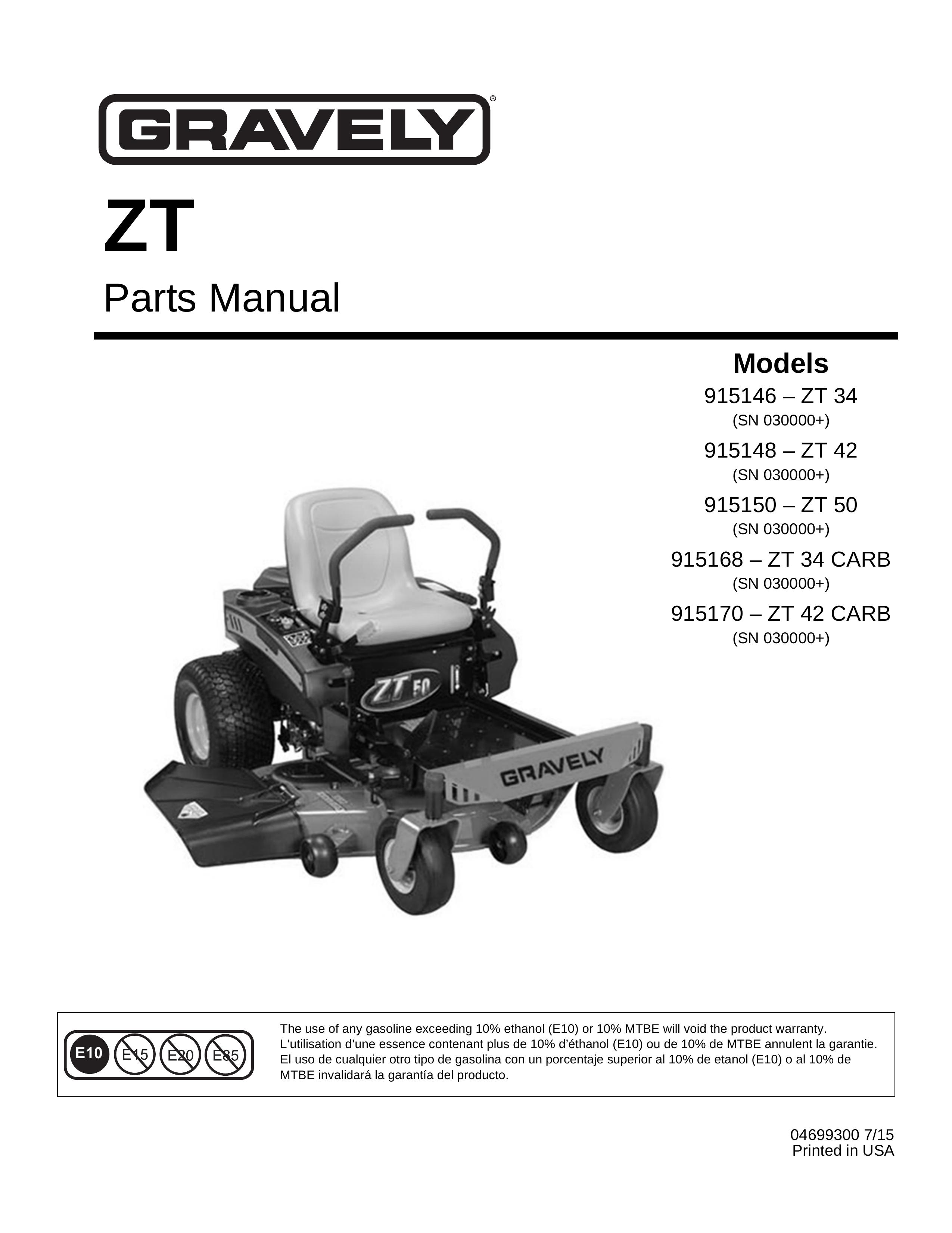 Gravely 4699300 7/15 Lawn Mower User Manual