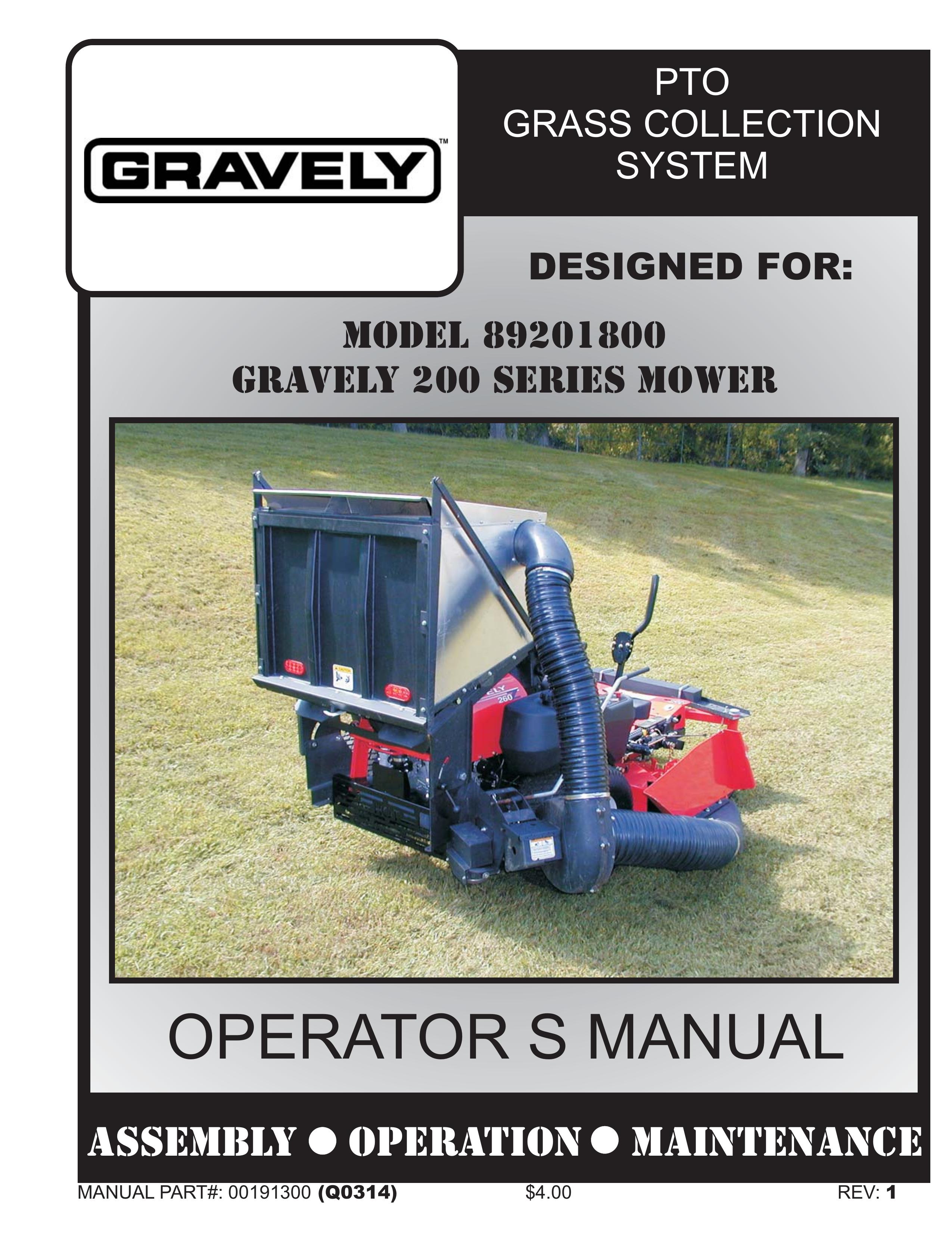 Gravely 89201800 Lawn Mower User Manual