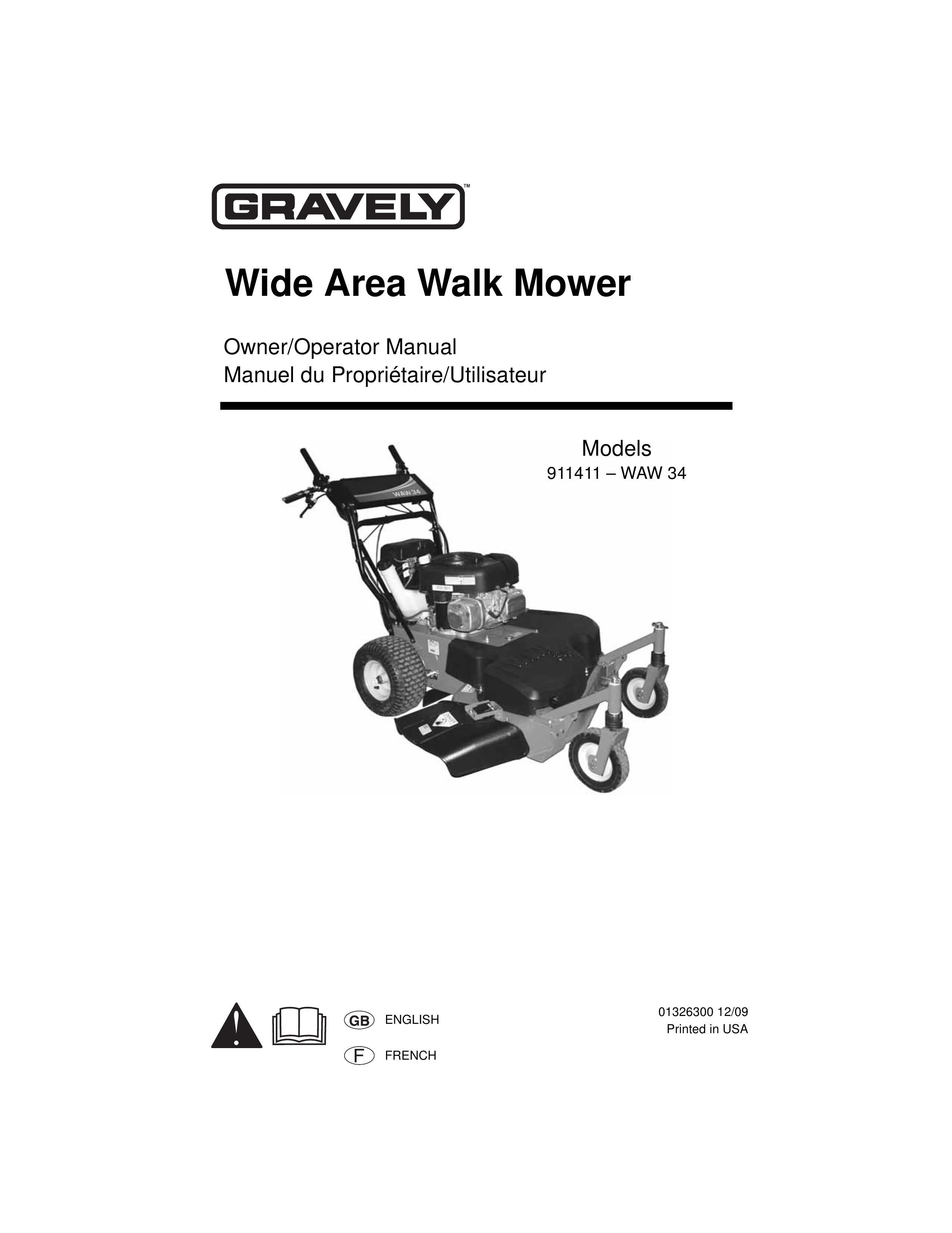 Gravely 911411 WAW 34 Lawn Mower User Manual