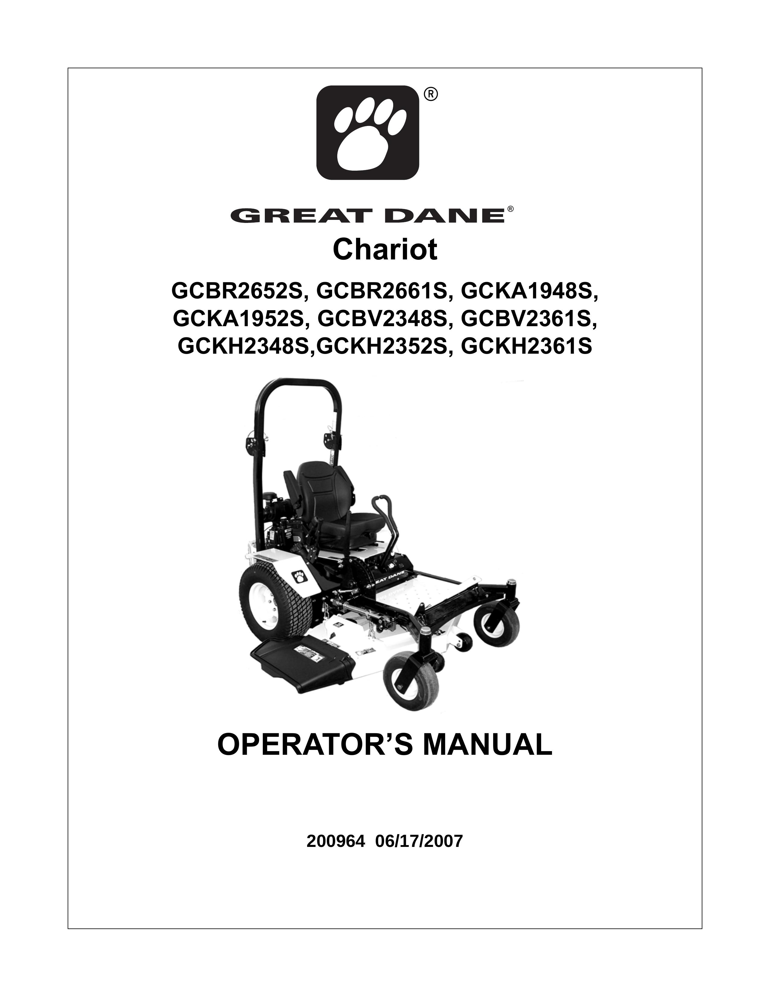 Great Dane GCBR2661S Lawn Mower User Manual