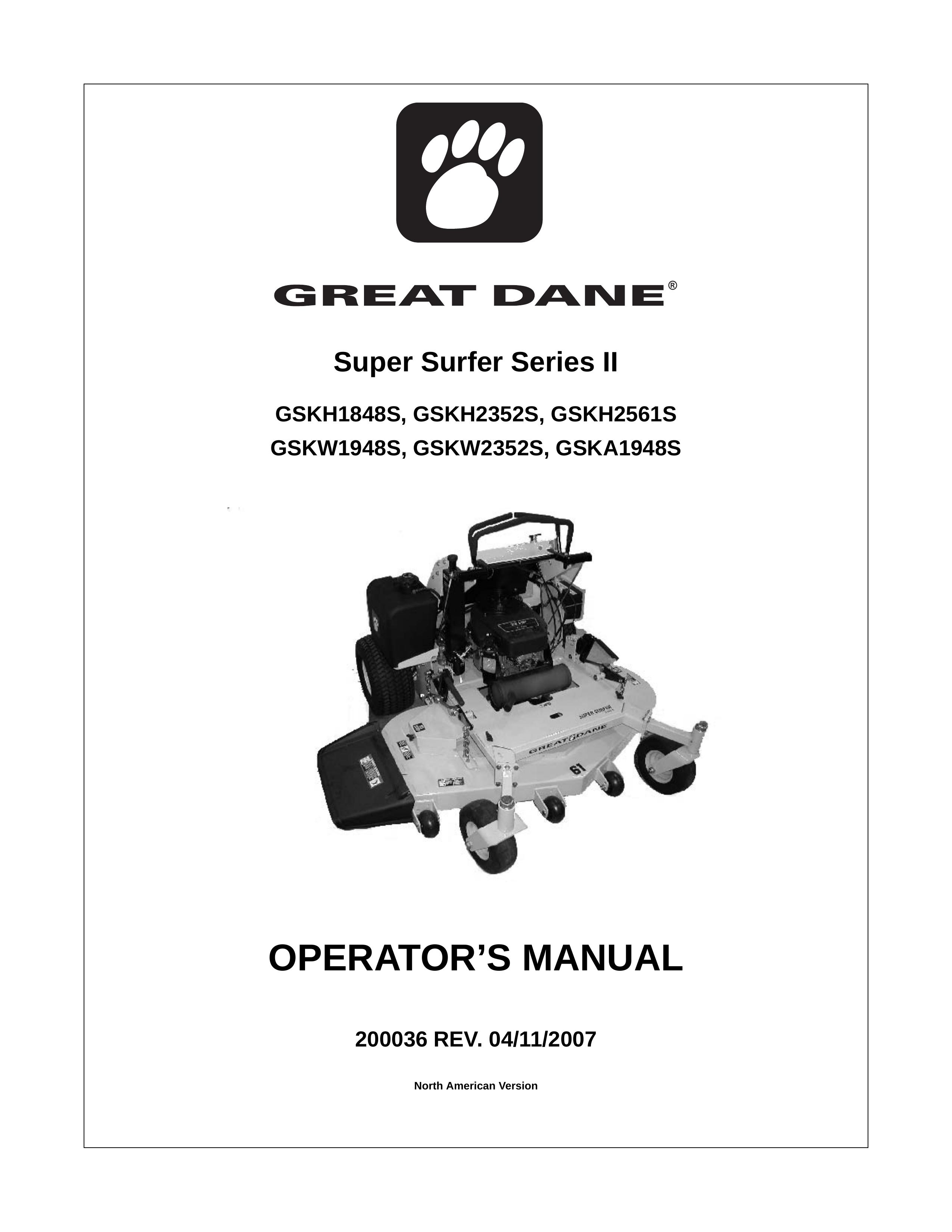 Great Dane GSKW1948S Lawn Mower User Manual