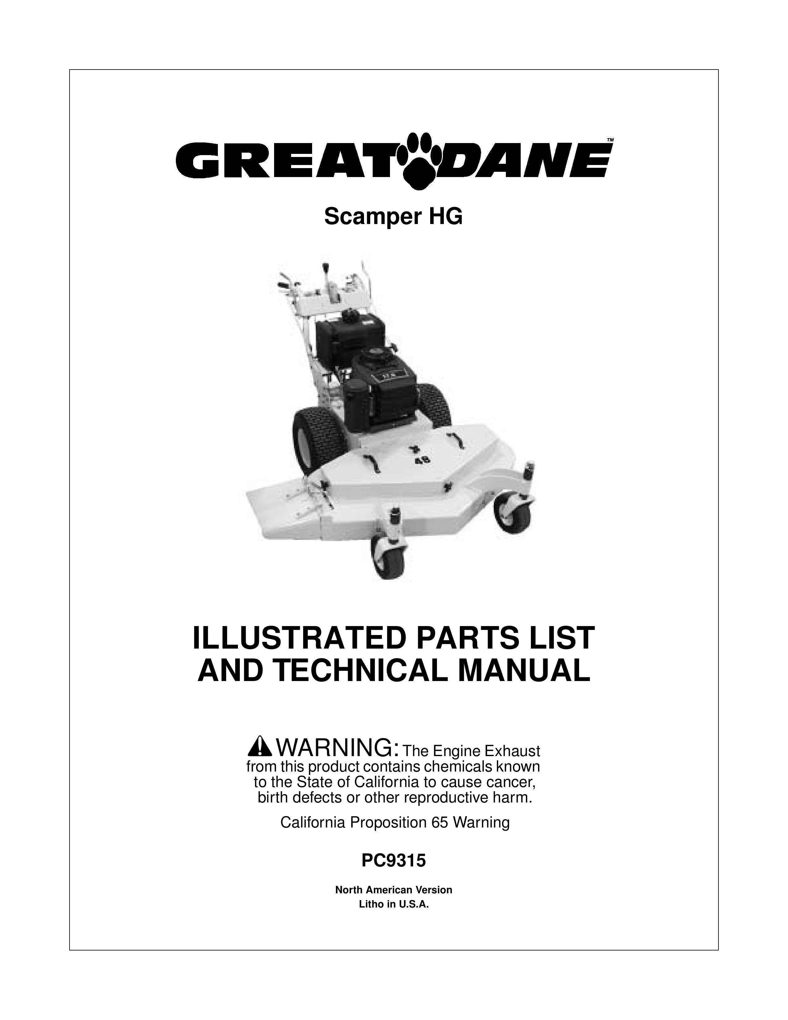Great Dane TCHE48-17KA Lawn Mower User Manual
