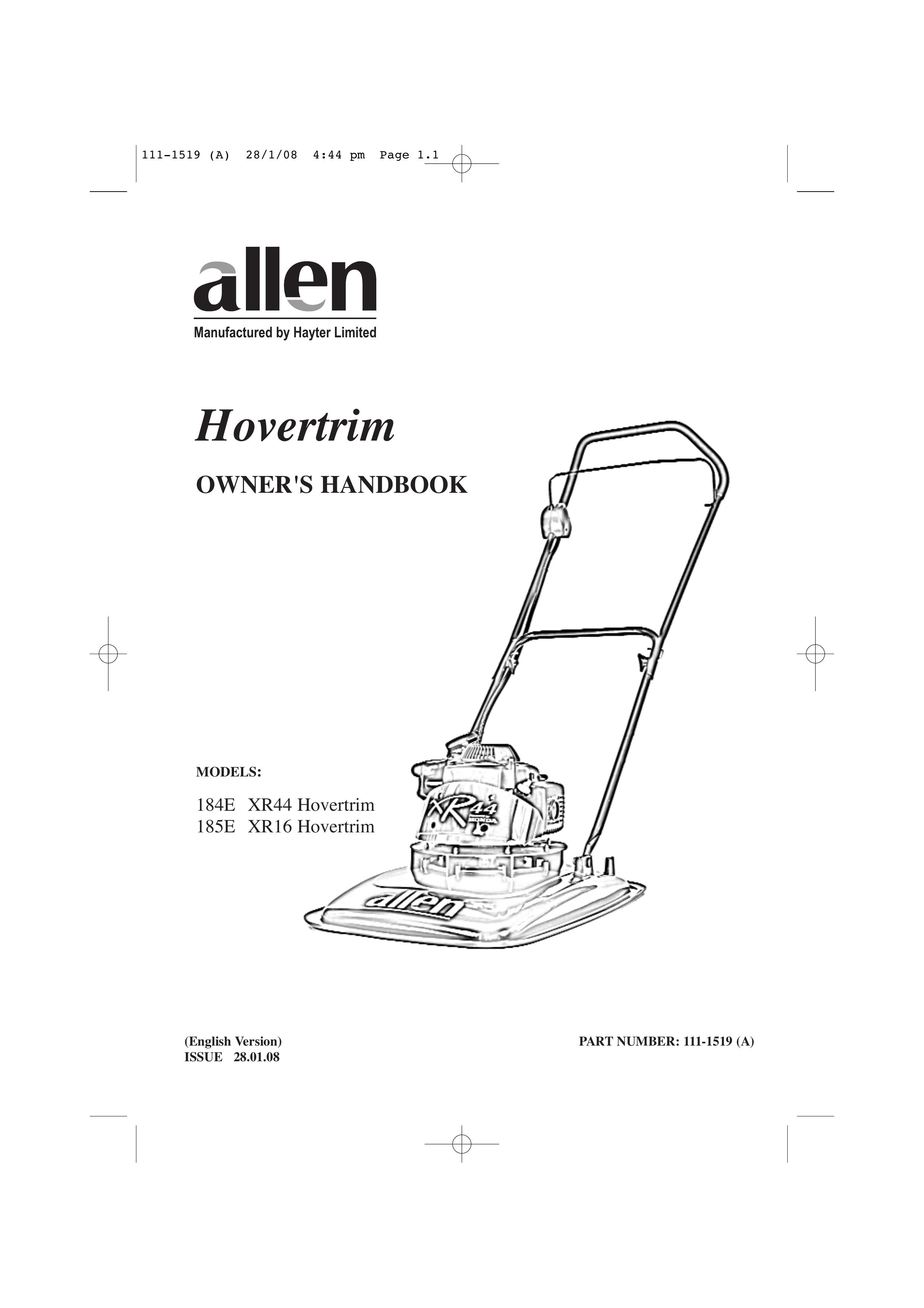 Hayter Mowers 185E XR16 Lawn Mower User Manual