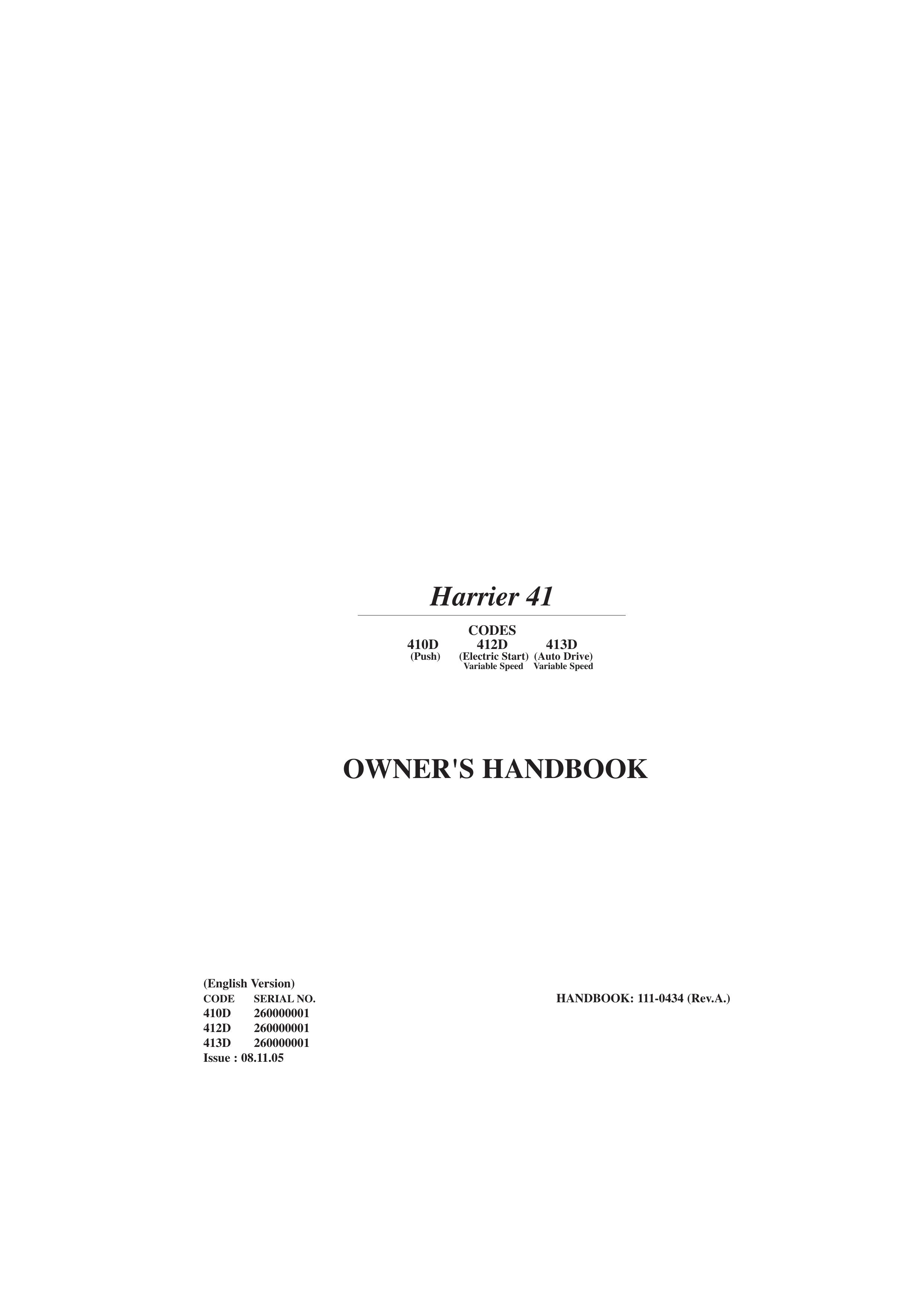 Hayter Mowers 410D Lawn Mower User Manual